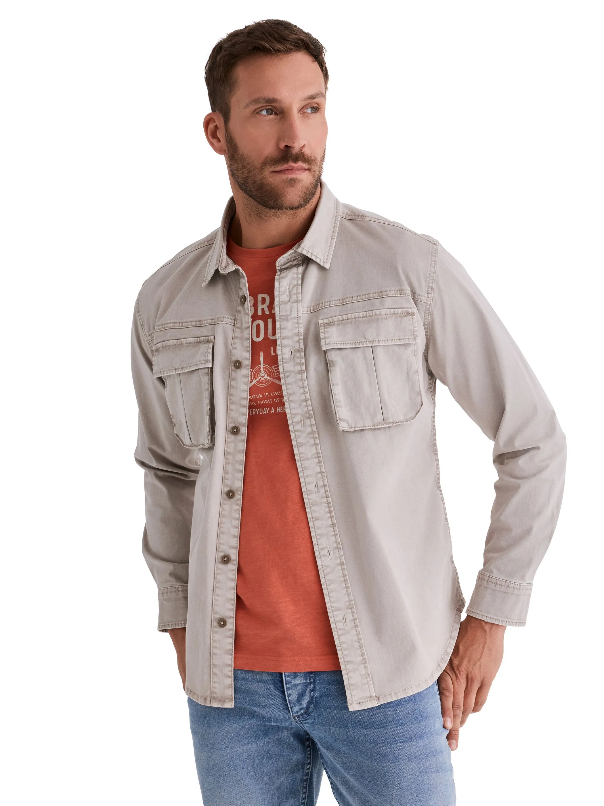 HERO by John Medoox 73130190001283 He. Bluse/Hemd, Beige 928388 1283 4