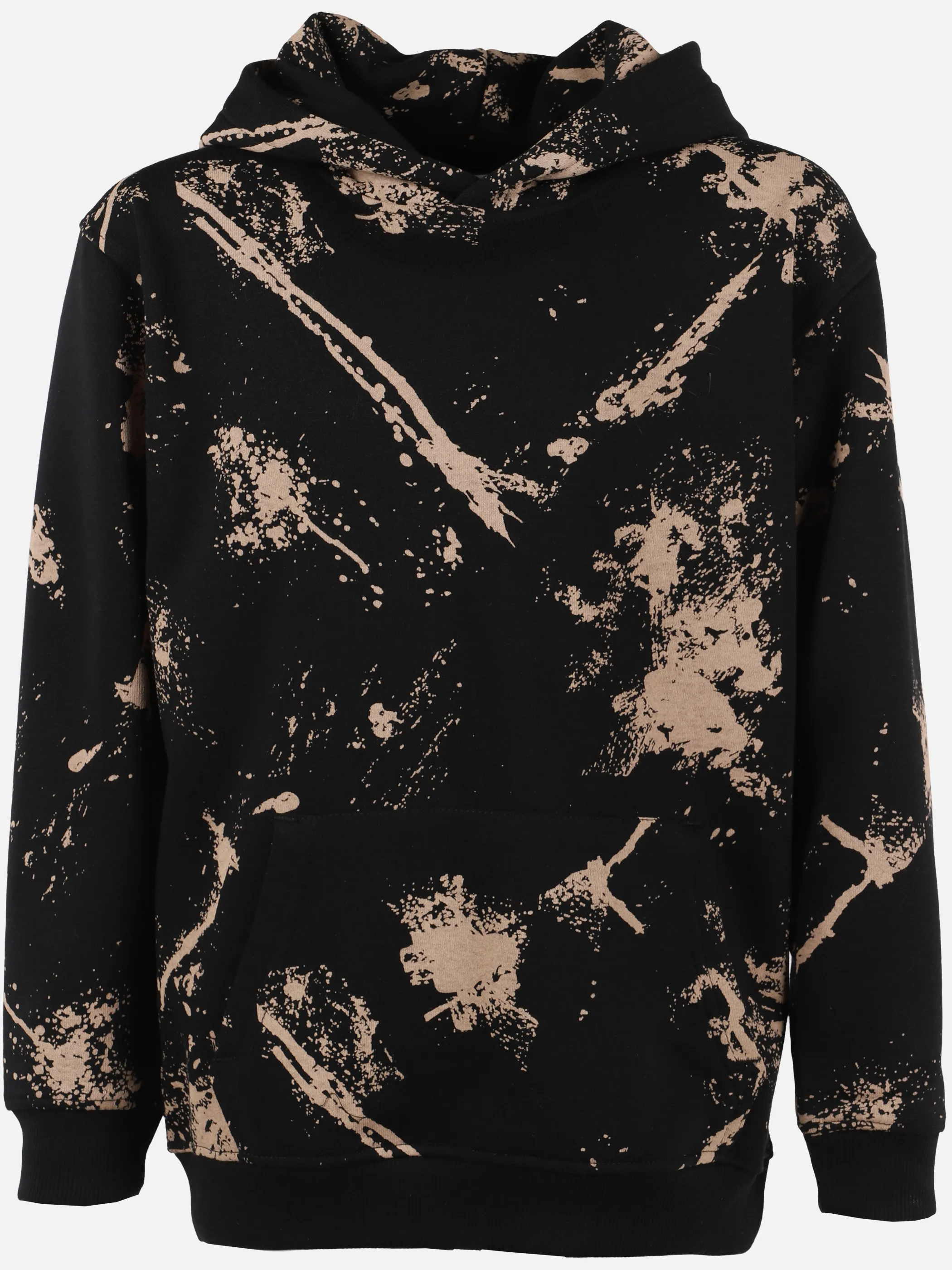 One Way TB Sweatshirt mit braunen Flecken AOP in schwarz Schwarz 922166 SCHWARZ 1
