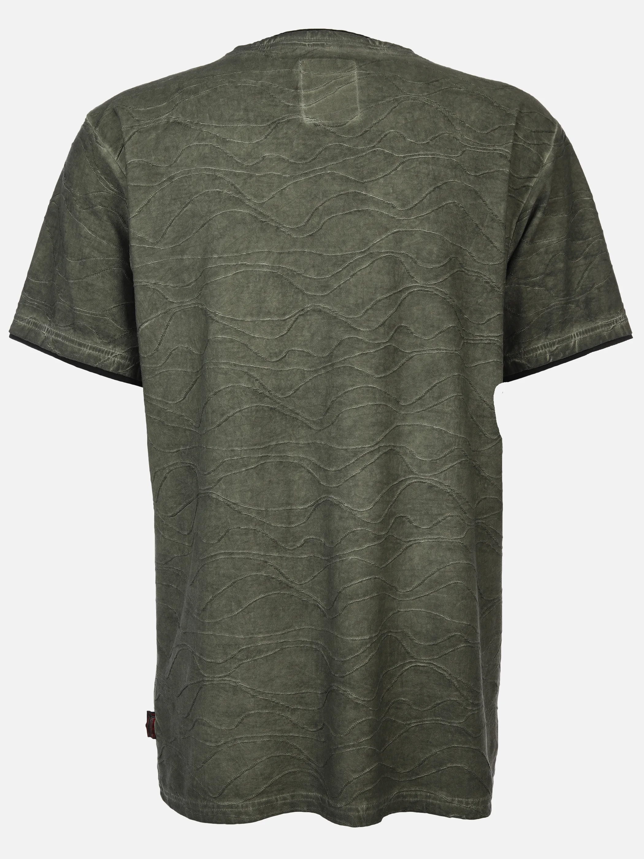 Southern Territory He. Henleyshirt 2in1 Jacq uard 1/2 Arm Oliv 894393 OLIVE 2