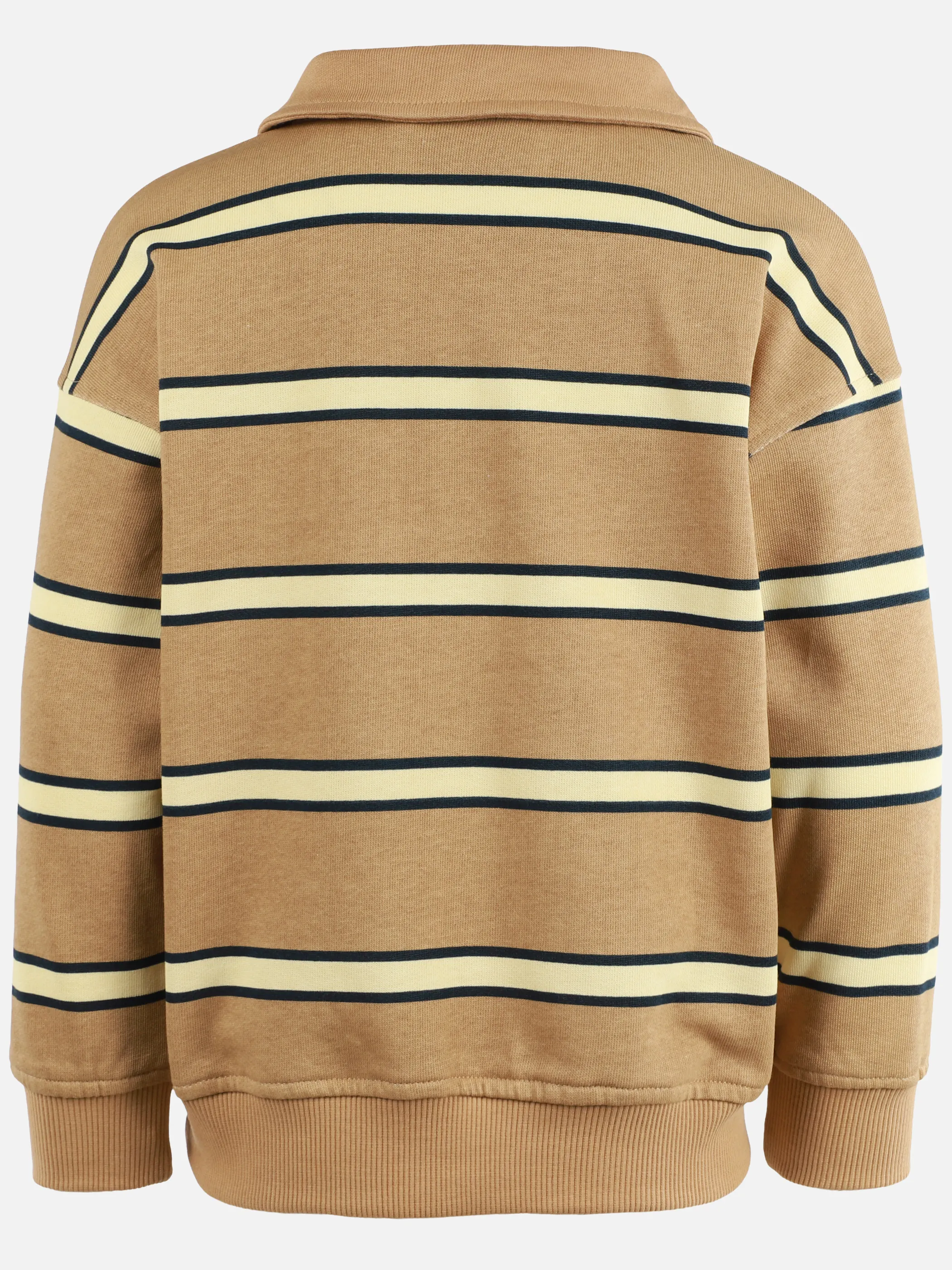 One Way MB Sweatpolo gestreift in braun Braun 921841 BROWN 2