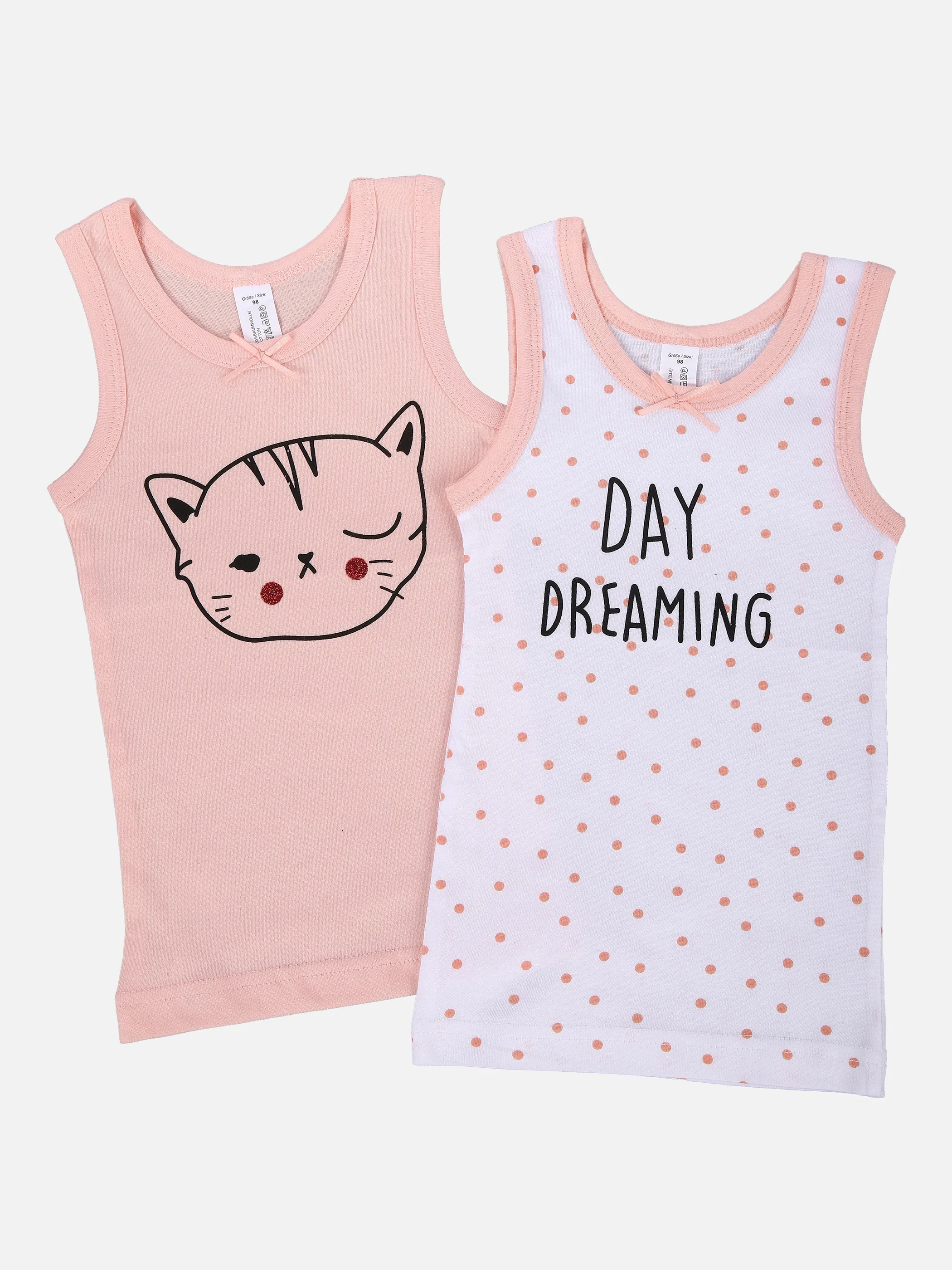 Stop + Go Md. Unterhemd 2er Set Day Drea Rosa 851038 ROSE/MINT 1