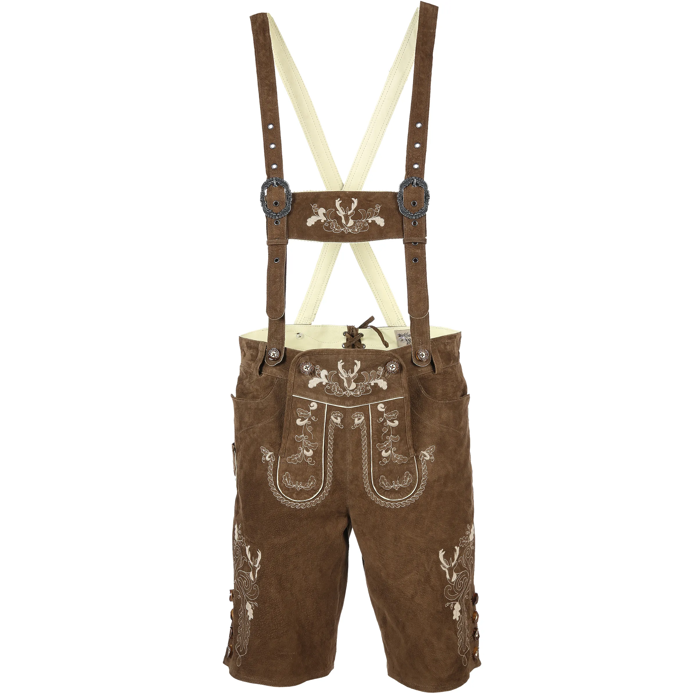 Birkhahn Mode und Tracht He-Lederhose knie umspielend Braun 692872 ARTIC BROW 1