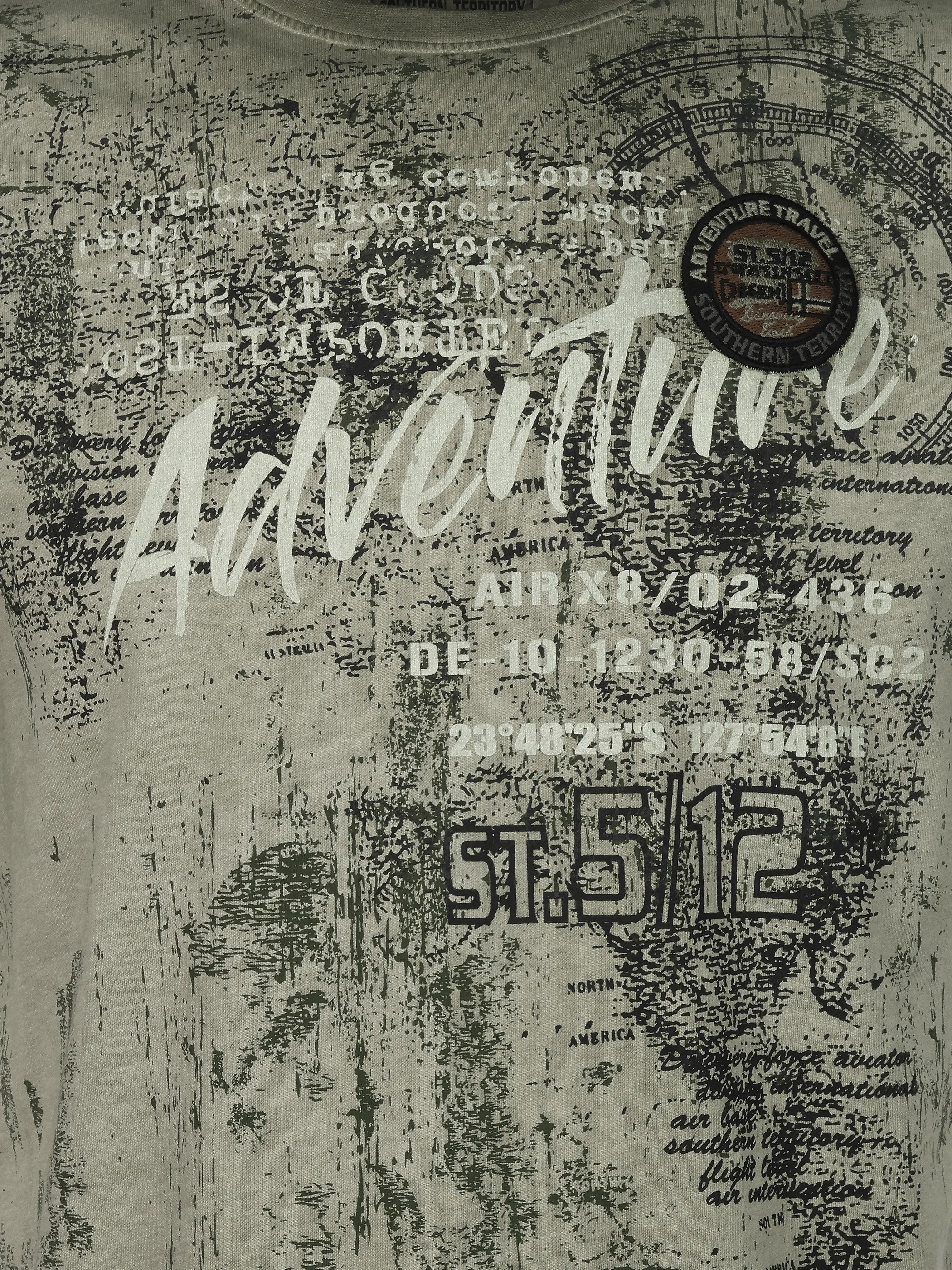 Southern Territory He. T-Shirt 1/2 Arm allover Grün 926169 OLIVE 3