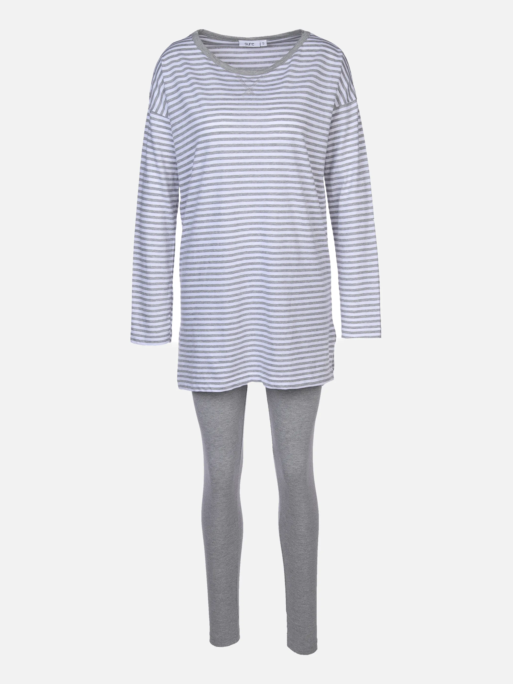 Sure Da Pyjama Longshirt und Leggin Grau 870316 GREY 1 Sure Da Pyjama Longshirt und Leggin Grau 870316 GREY 1
