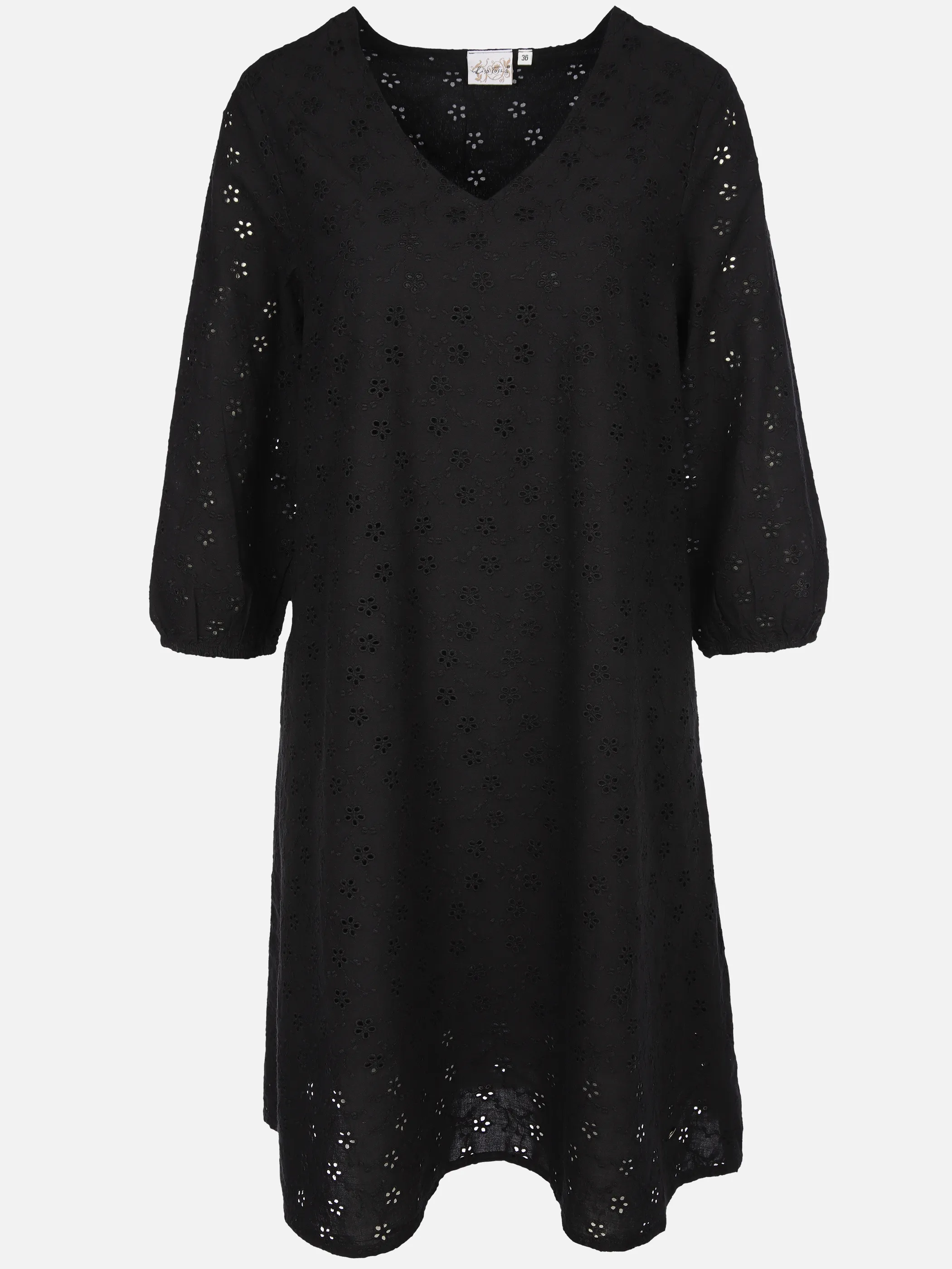 Lisa Tossa Da-Kleid m. Lochstickerei Schwarz 905713 SCHWARZ 1