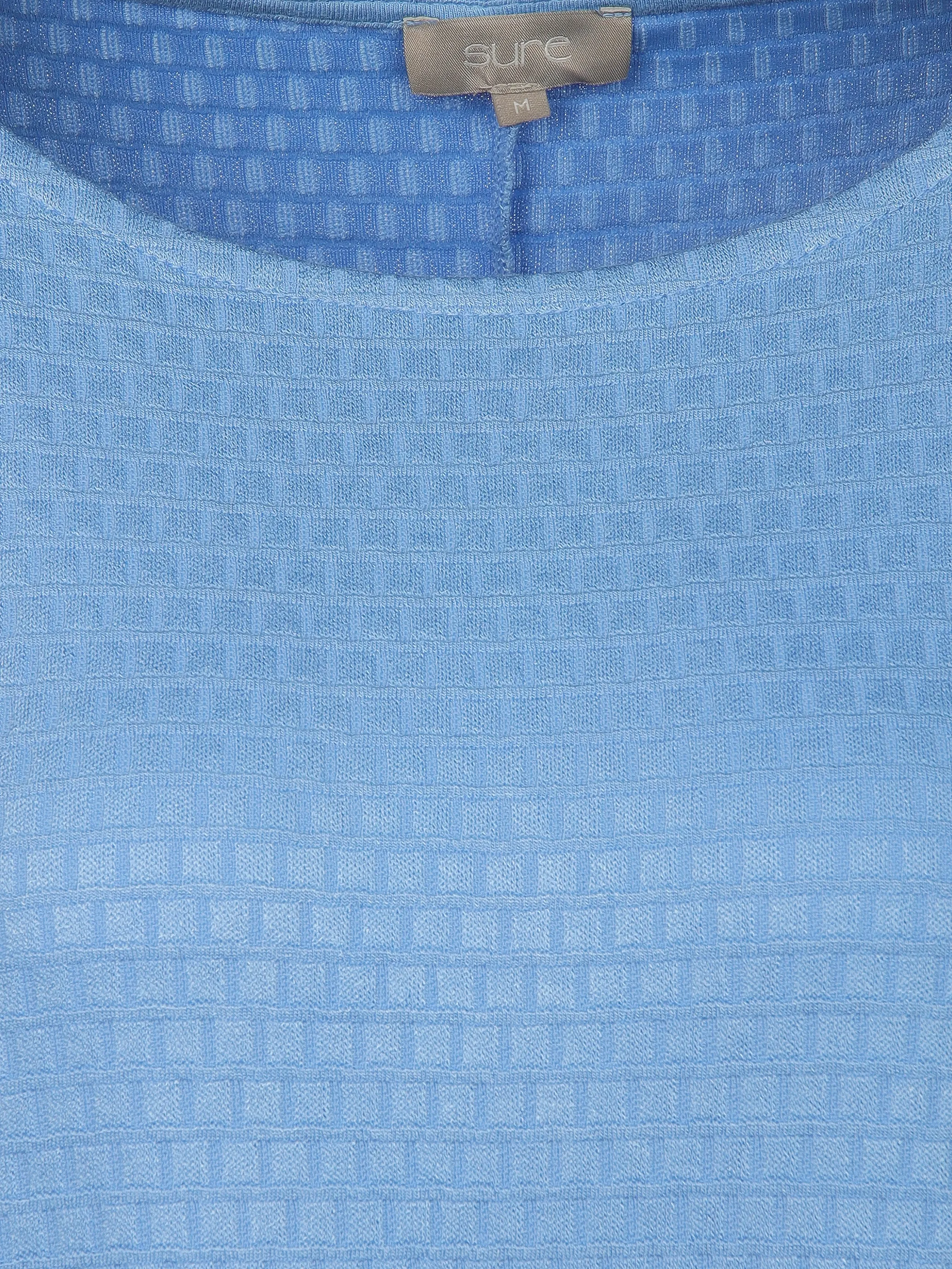 Sure Da-Struktur-Jacquard-Shirt Blau 889313 BLUE 3