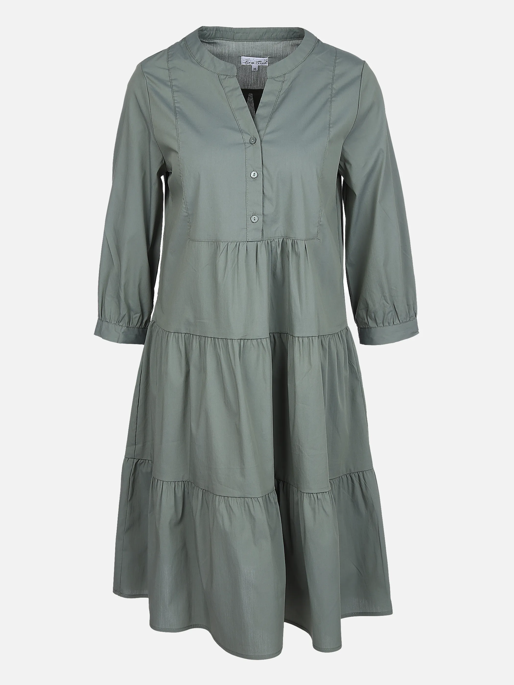 Lisa Tossa Da-Stufenkleid m. 3/4 Arm Grün 862729 OLIVE 1