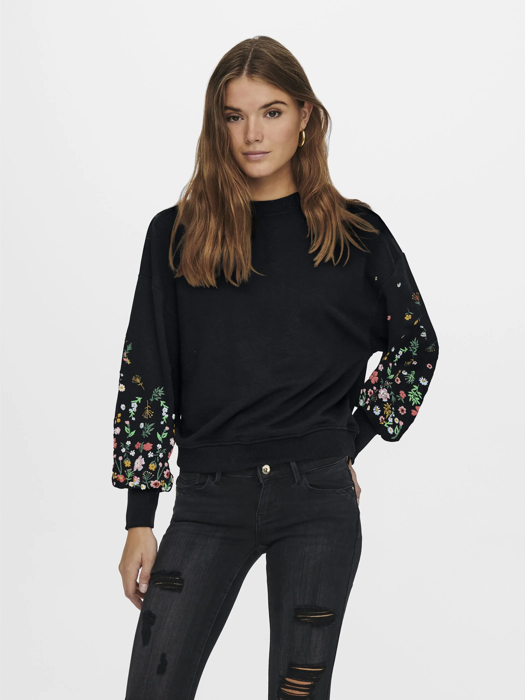 Only 15216364 ONLBROOKE L/S O-NECK Schwarz 908282 177911007 3