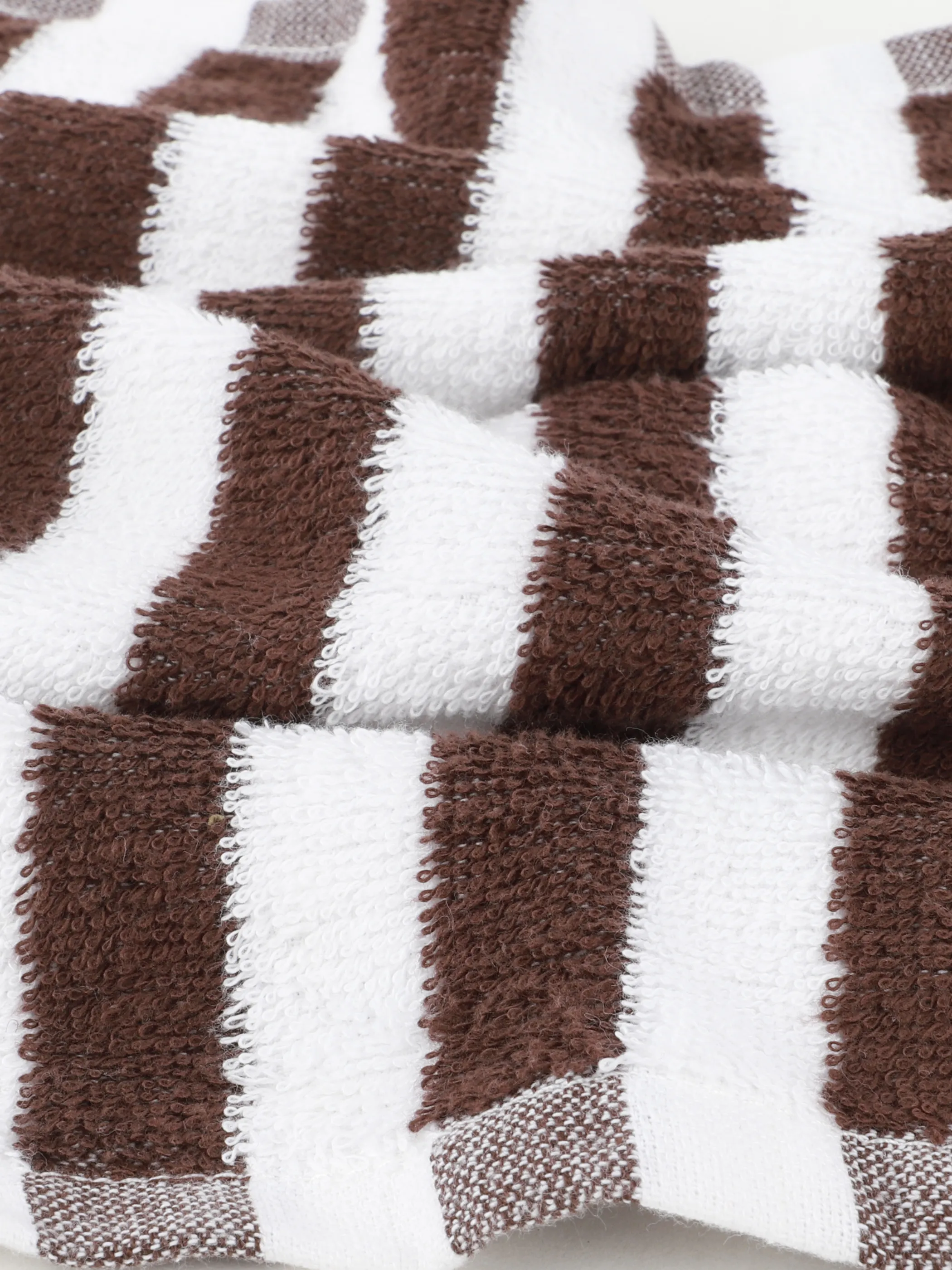 Dream House Gesichtstuch gestreift 30x30 Braun 919677 CHOCOLATE 3