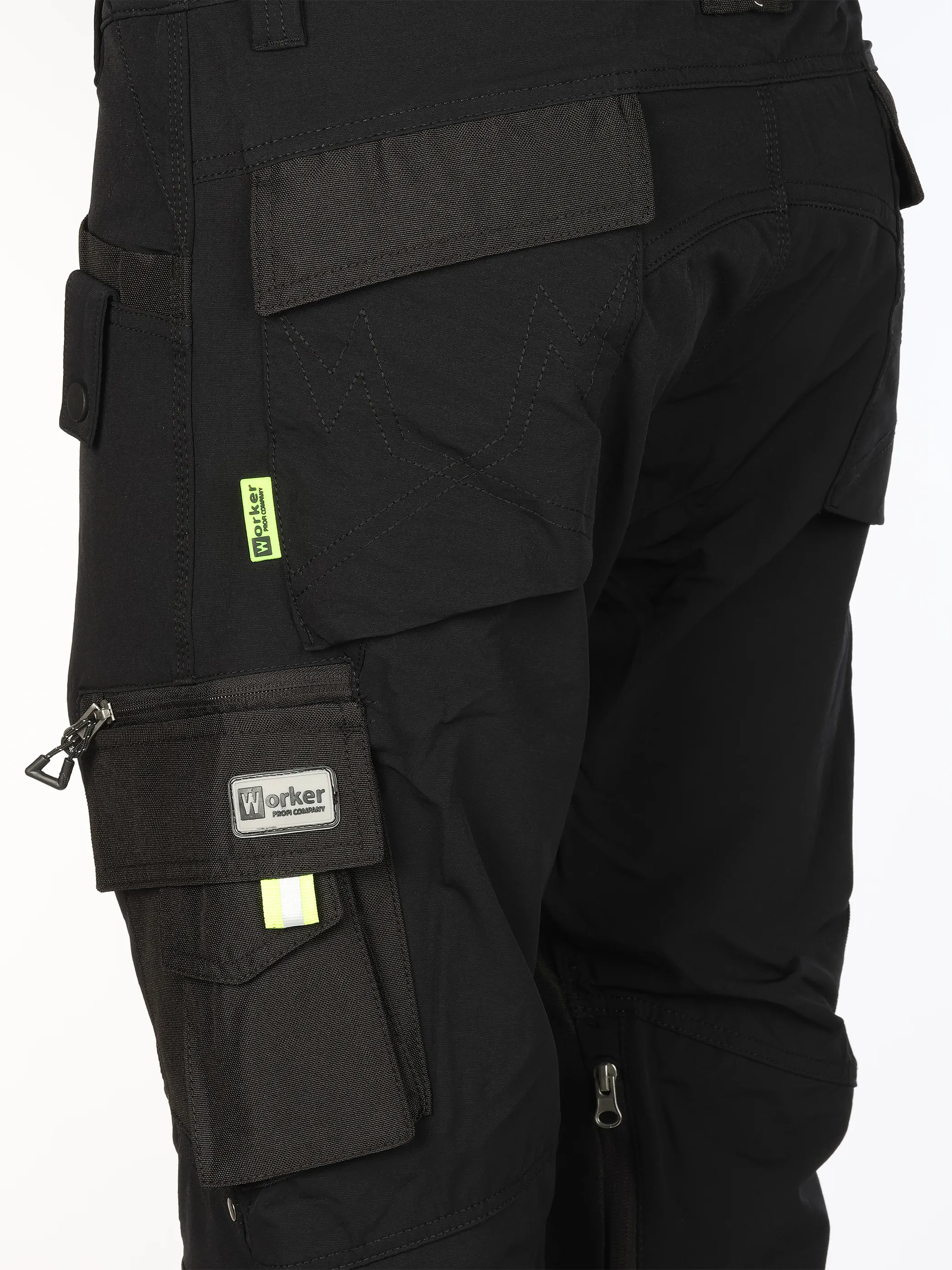 Worker He. Arbeitshose 4-Wege Stretch Schwarz 903708 BLACK 4