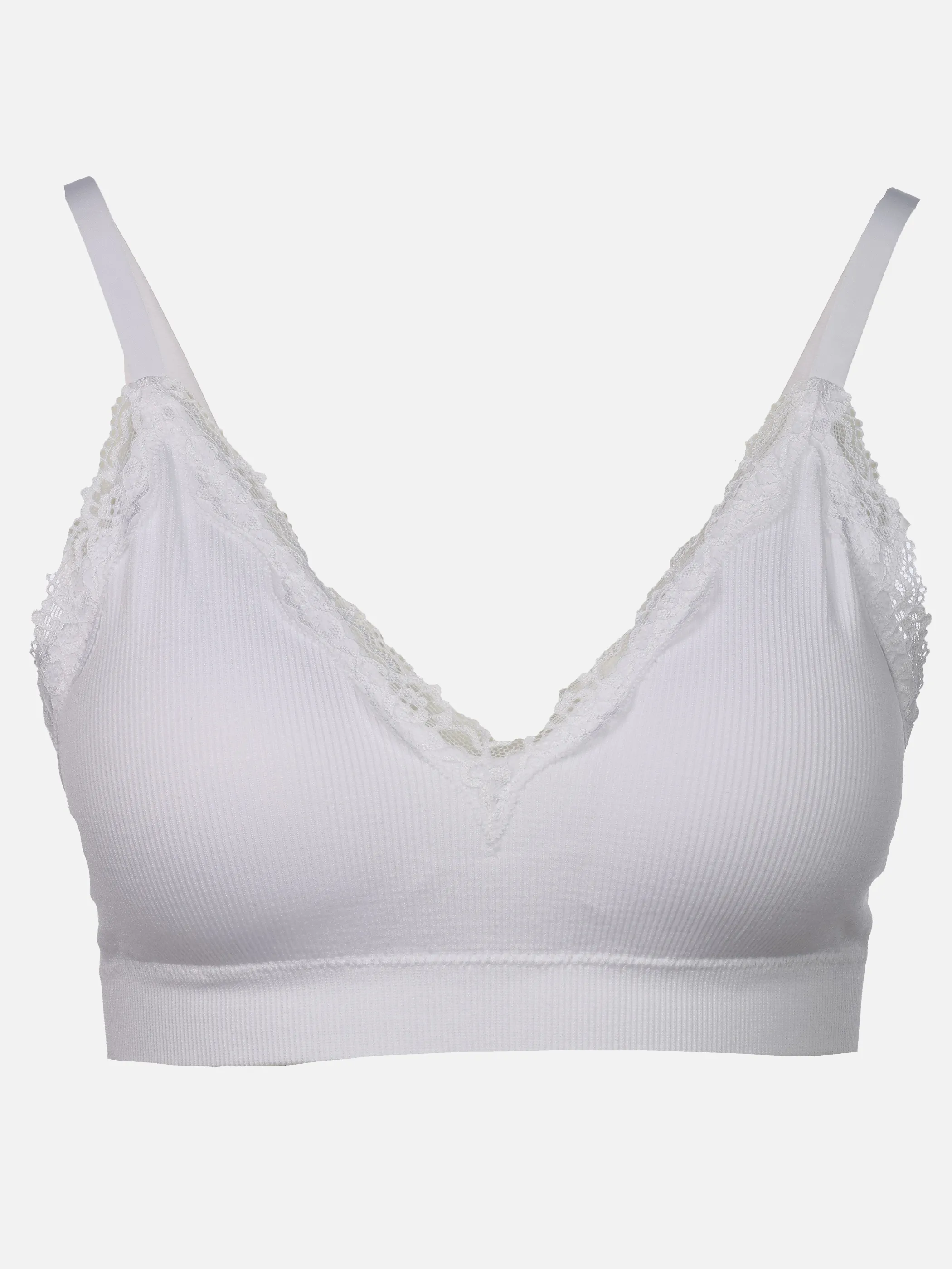 Sure Soft Bra Seamless Rippe&Spitze Weiß 922776 WEIß 1