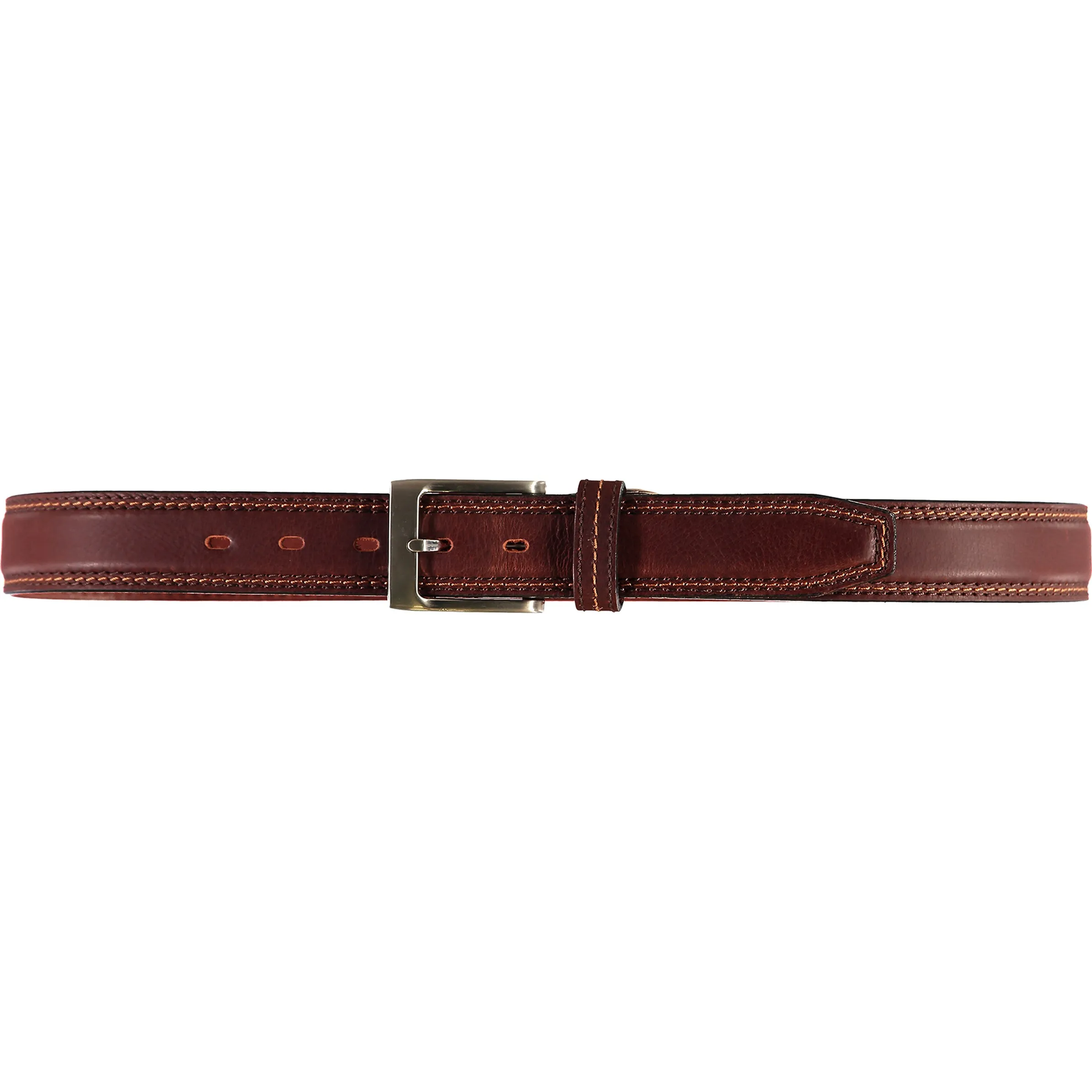 Jim Spencer Ledergürtel Kontraststeppung Braun 645143 COGNAC 1