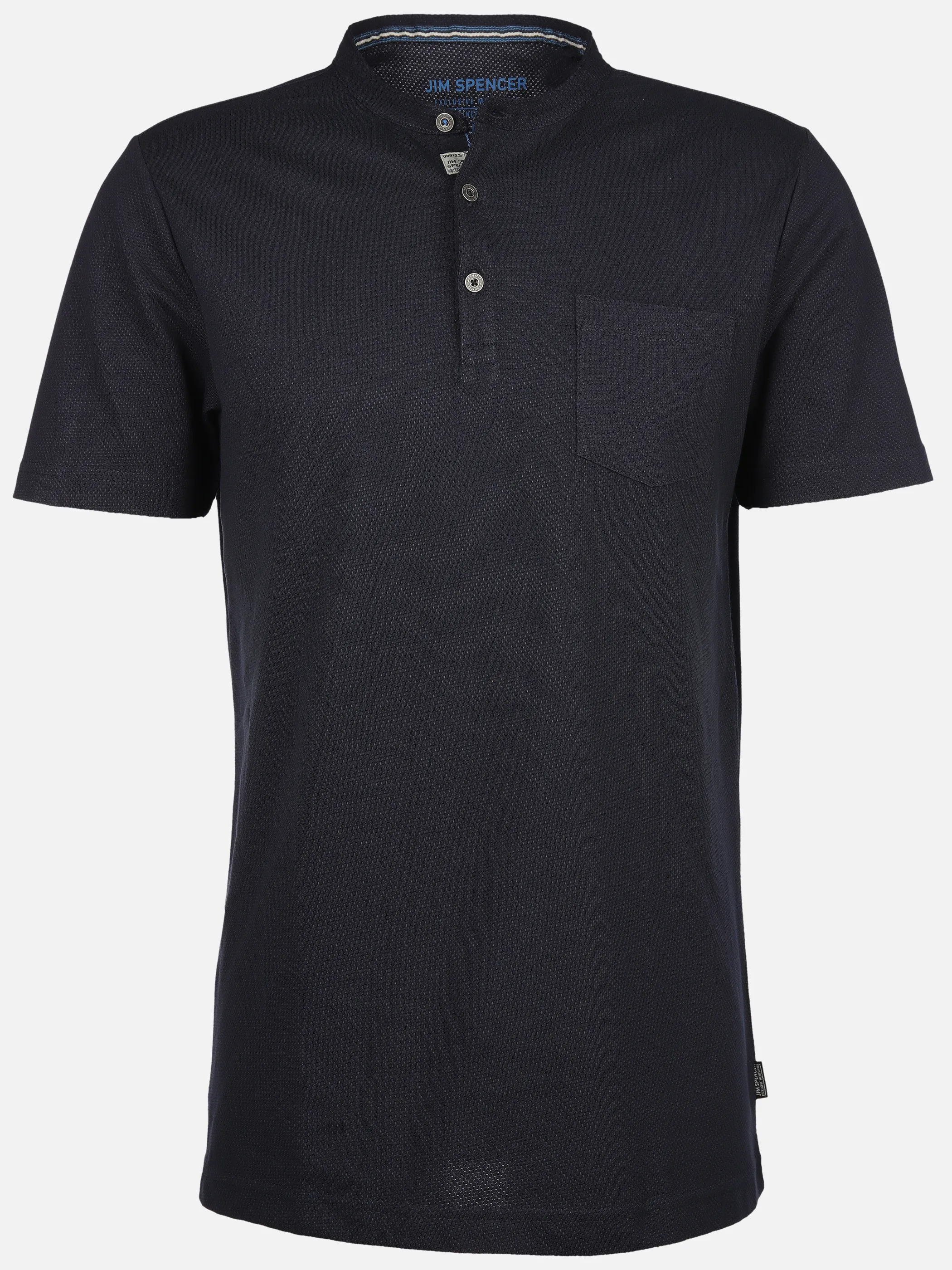 Jim Spencer He. Henleyshirt 1/2 Arm waffle Blau 906753 NAVY 1