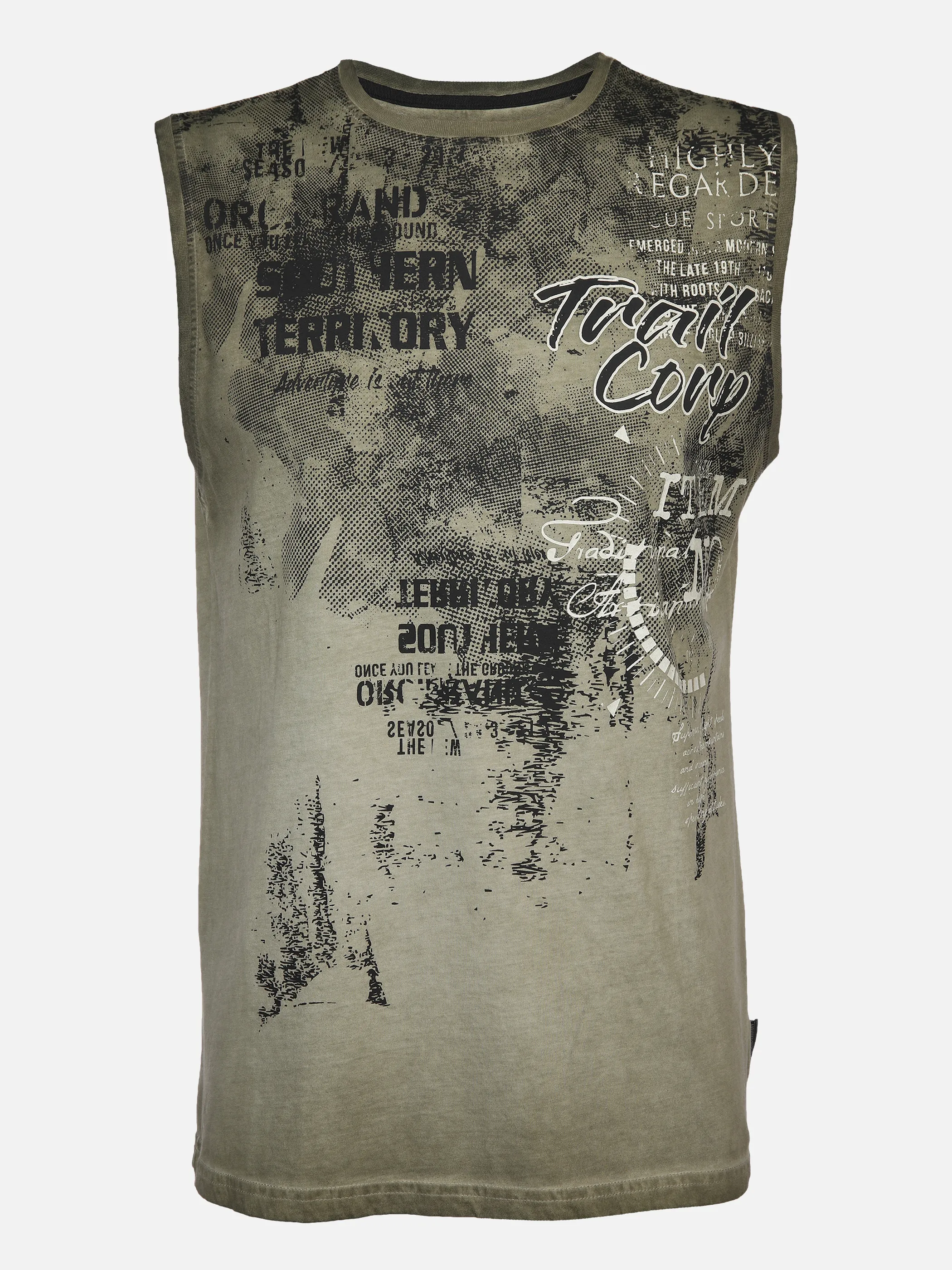 Southern Territory He. Muscleshirt washer print Grün 884156 KHAKI 1 Southern Territory He. Muscleshirt washer print Grün 884156 KHAKI 1