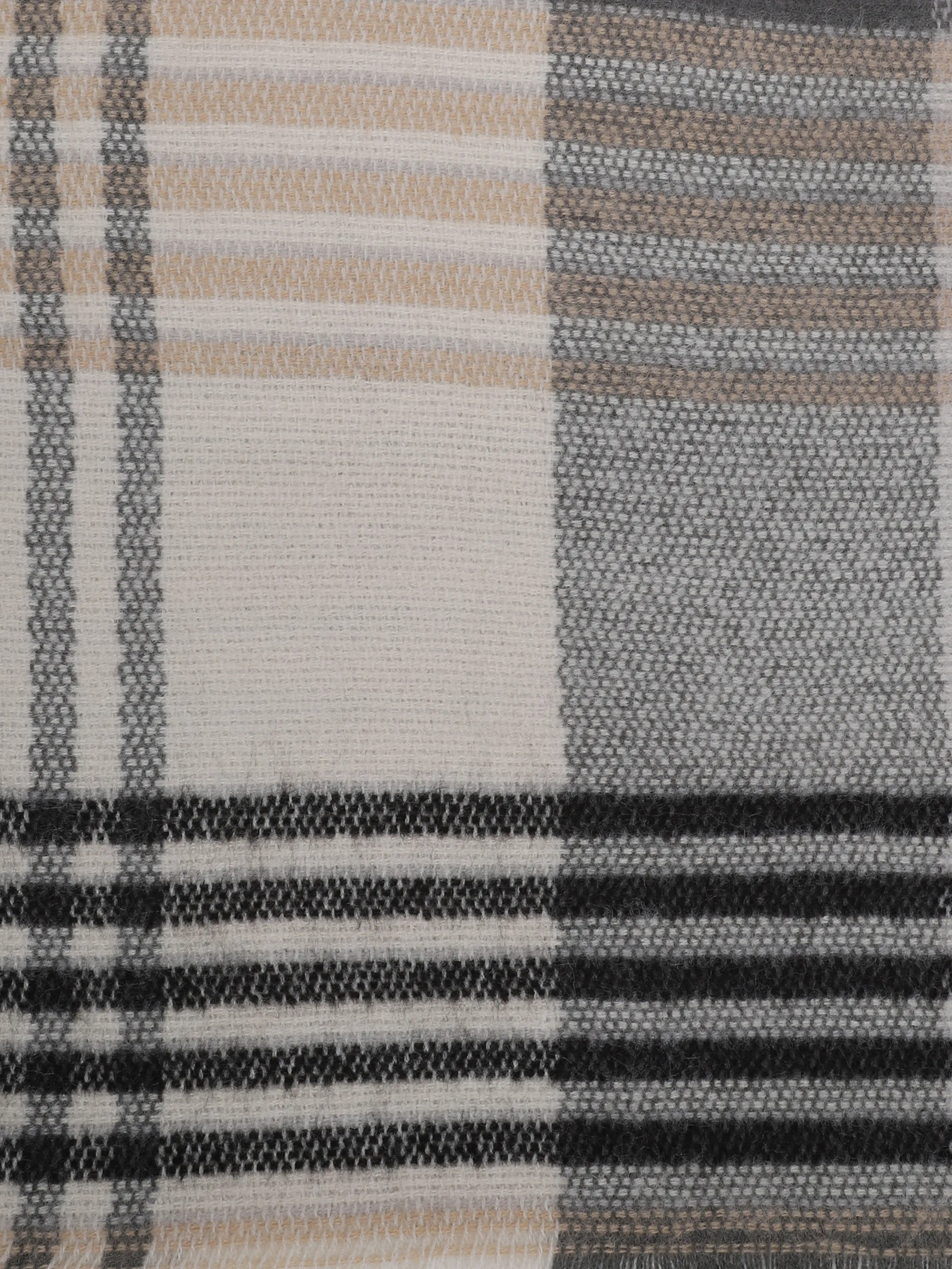 Lisa Tossa Da-Karo-Schal mit Fransen Grau 858612 GRAU/BEIGE 3