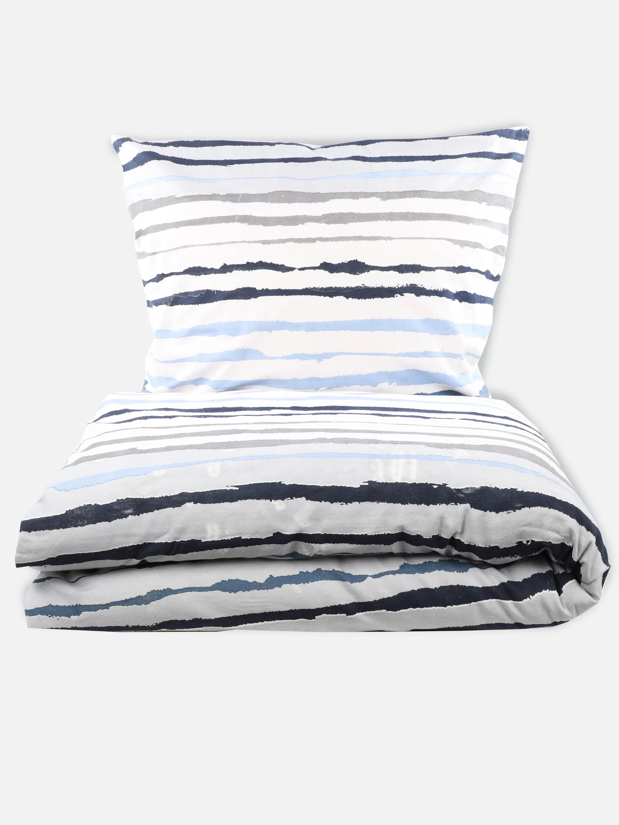 AWG Mode - Biber Bettwäsche im 4er Pack 135x200cm | BLAU | 135/200