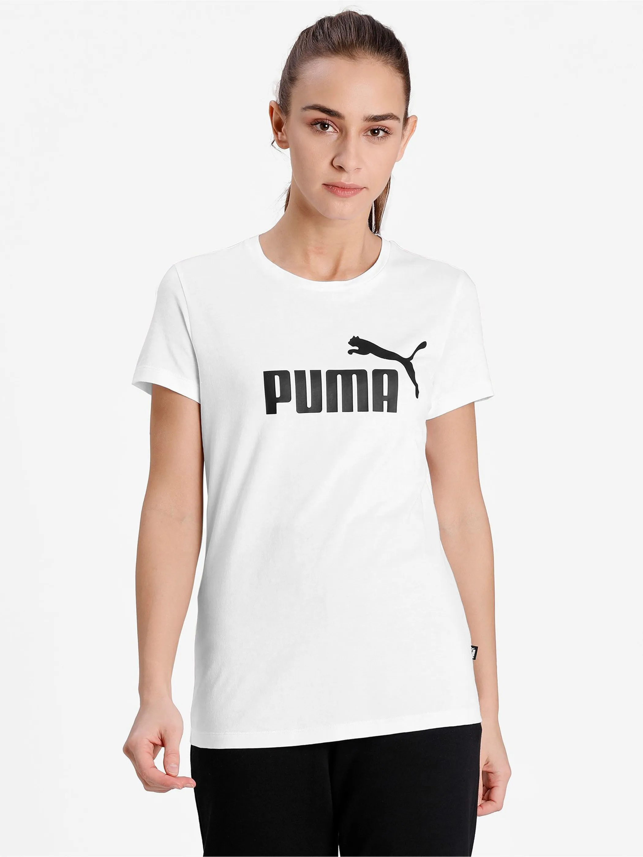 Puma 586774 Da-T-Shirt ESS LOGO TEE Weiß 856649 02 4