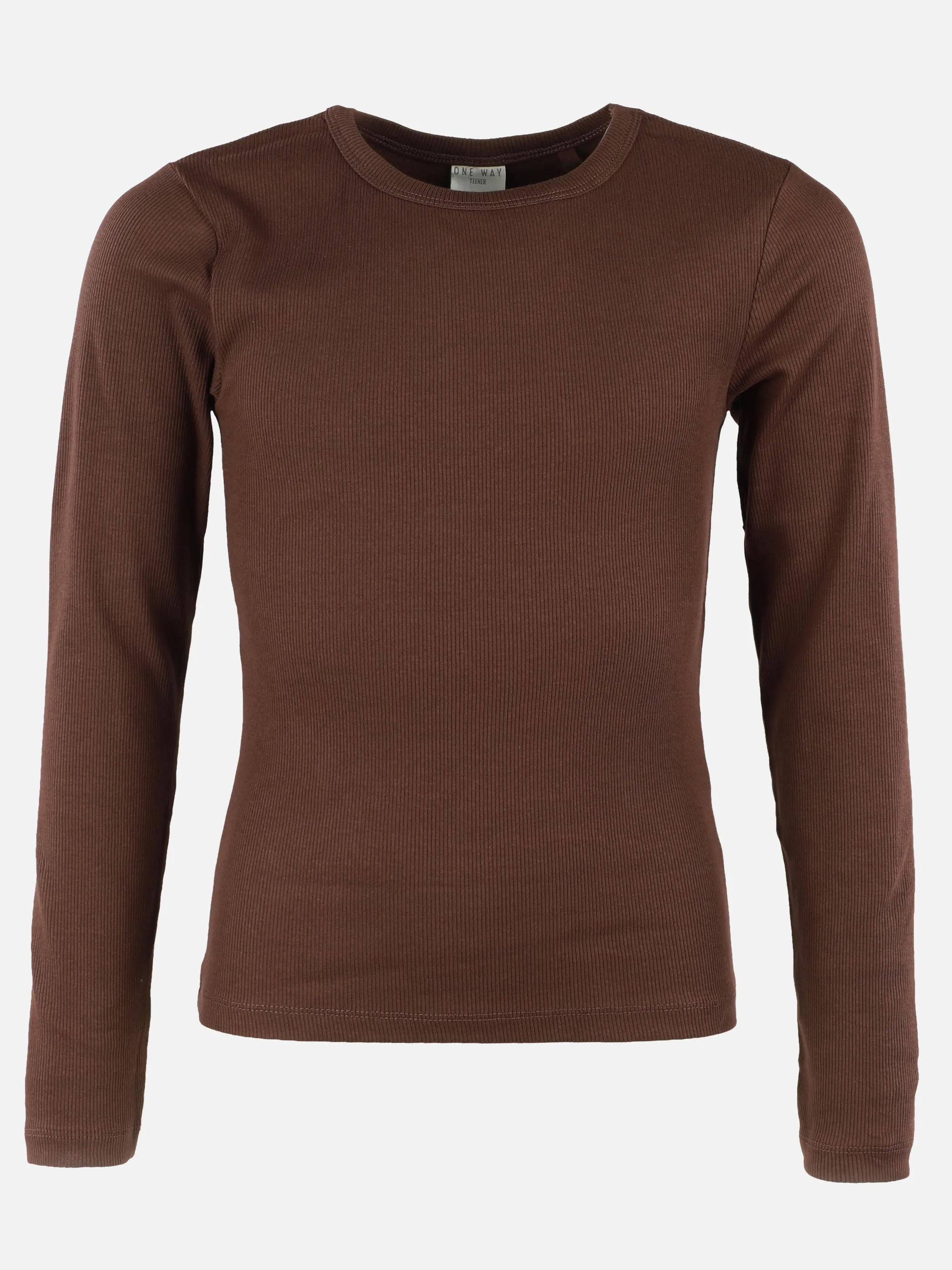 One Way JM T-Shirt in weiß und braun Braun 930150 BRAU 1