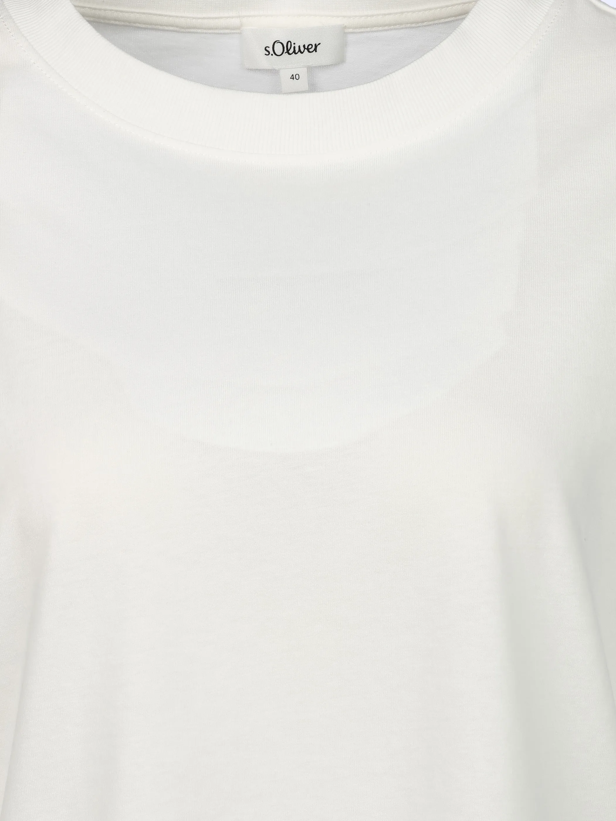 s.Oliver 2184731 T-Shirt, Uni Weiß 930461 0210 3