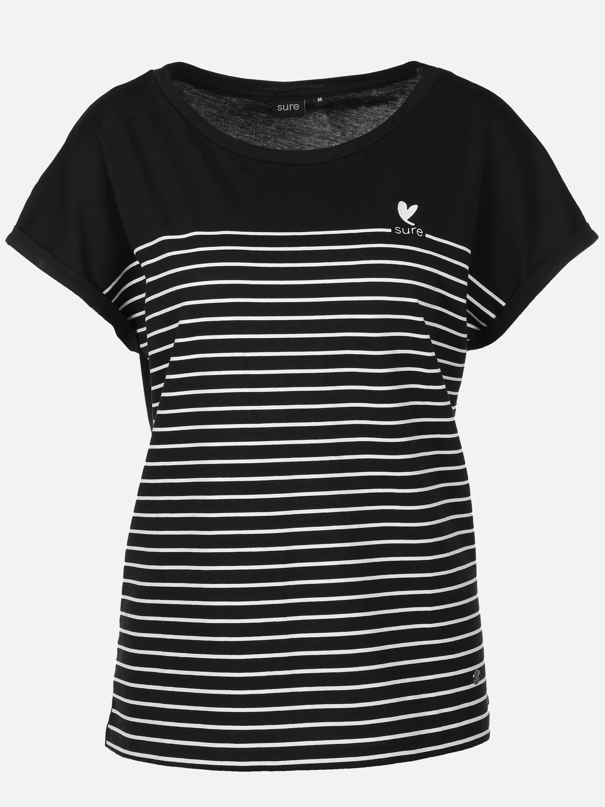 Sure Da-T-Shirt m. Herz Schwarz 922190 BLACK 1