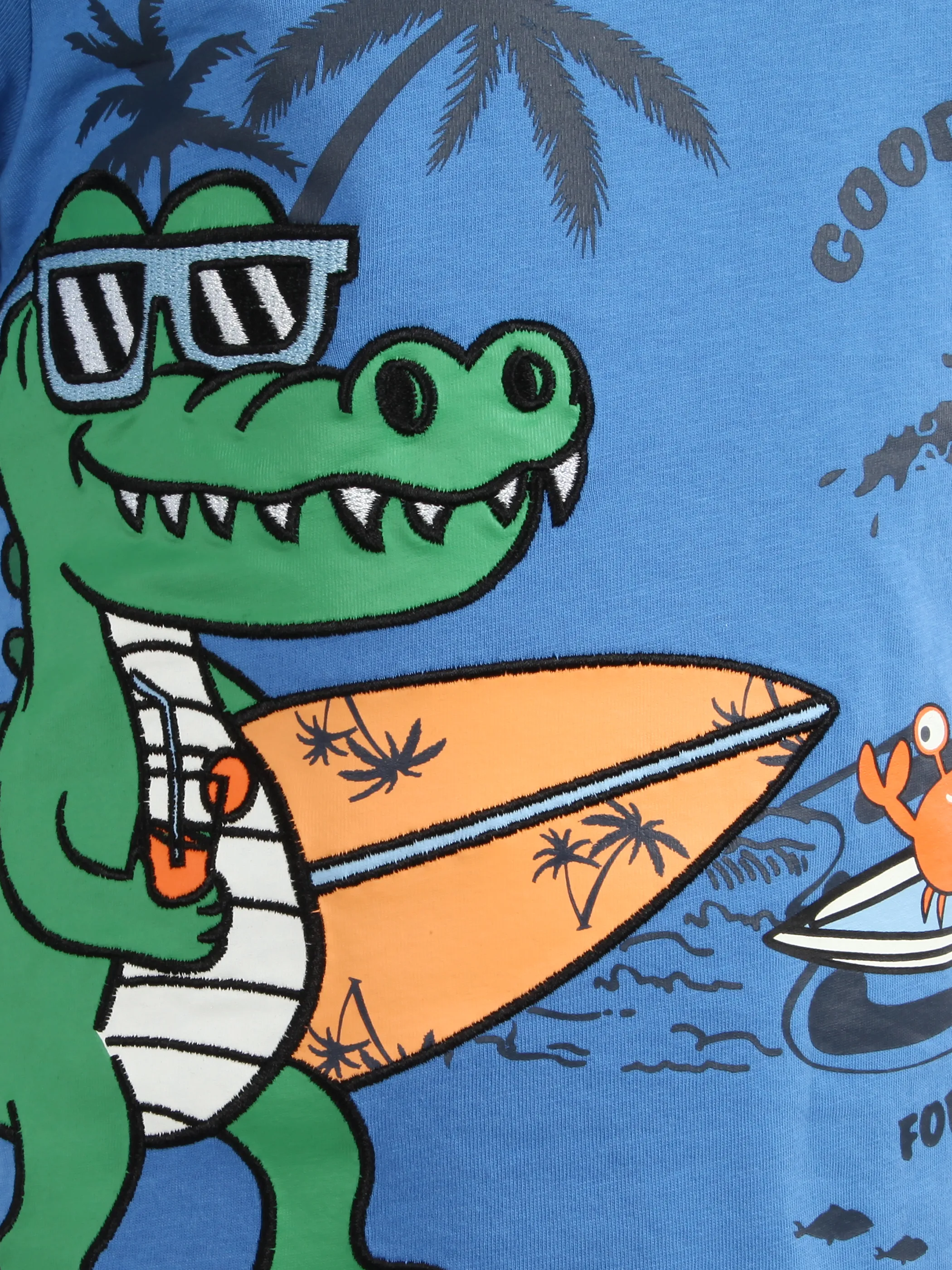 One Way KJ T-Shirt in Blau mit Dino Motiv Blau 924843 BLAU 3