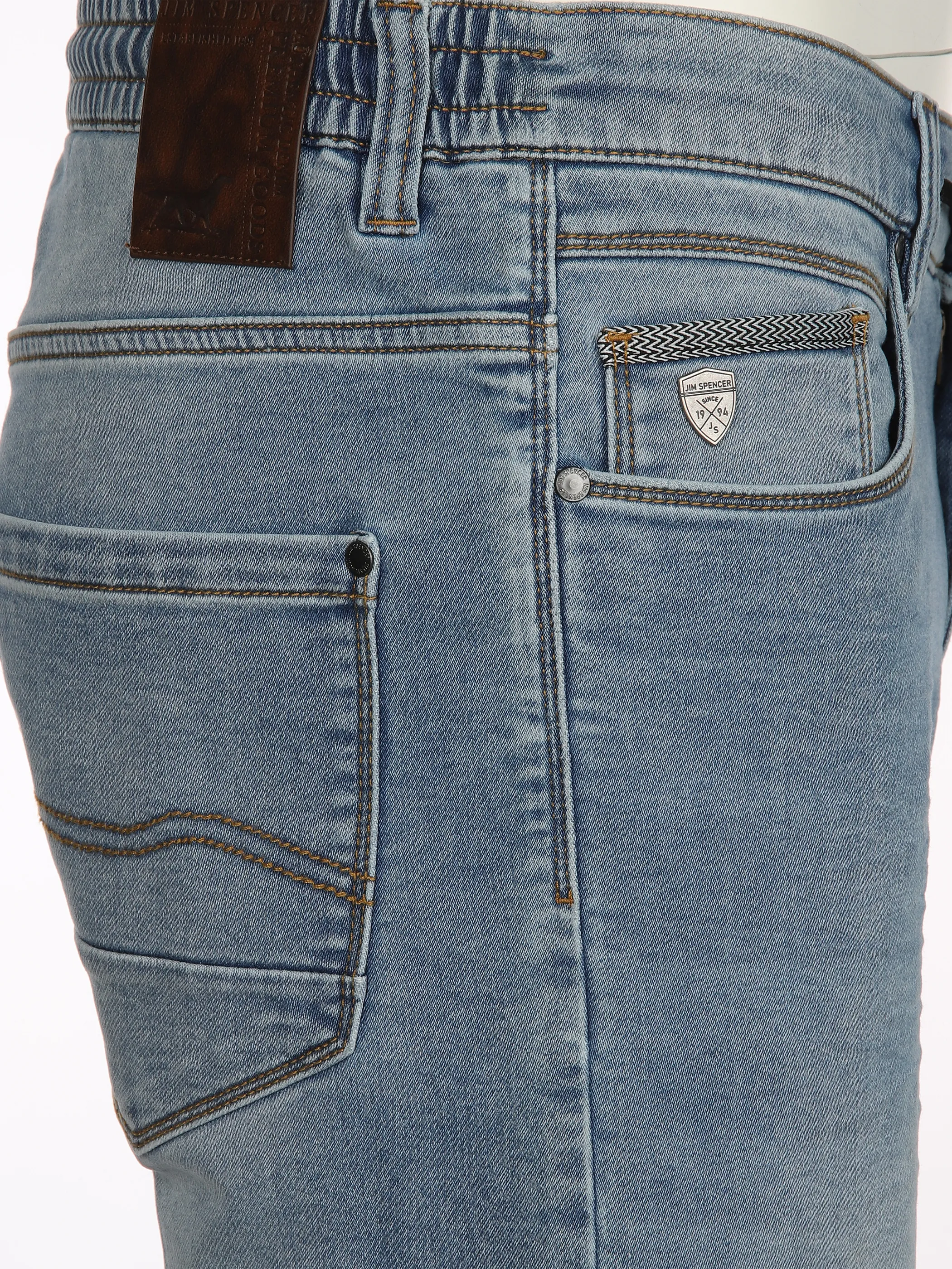 Jim Spencer He. Joggjeansshort 5-Pocket Relax Blau 892783 BLUE 4