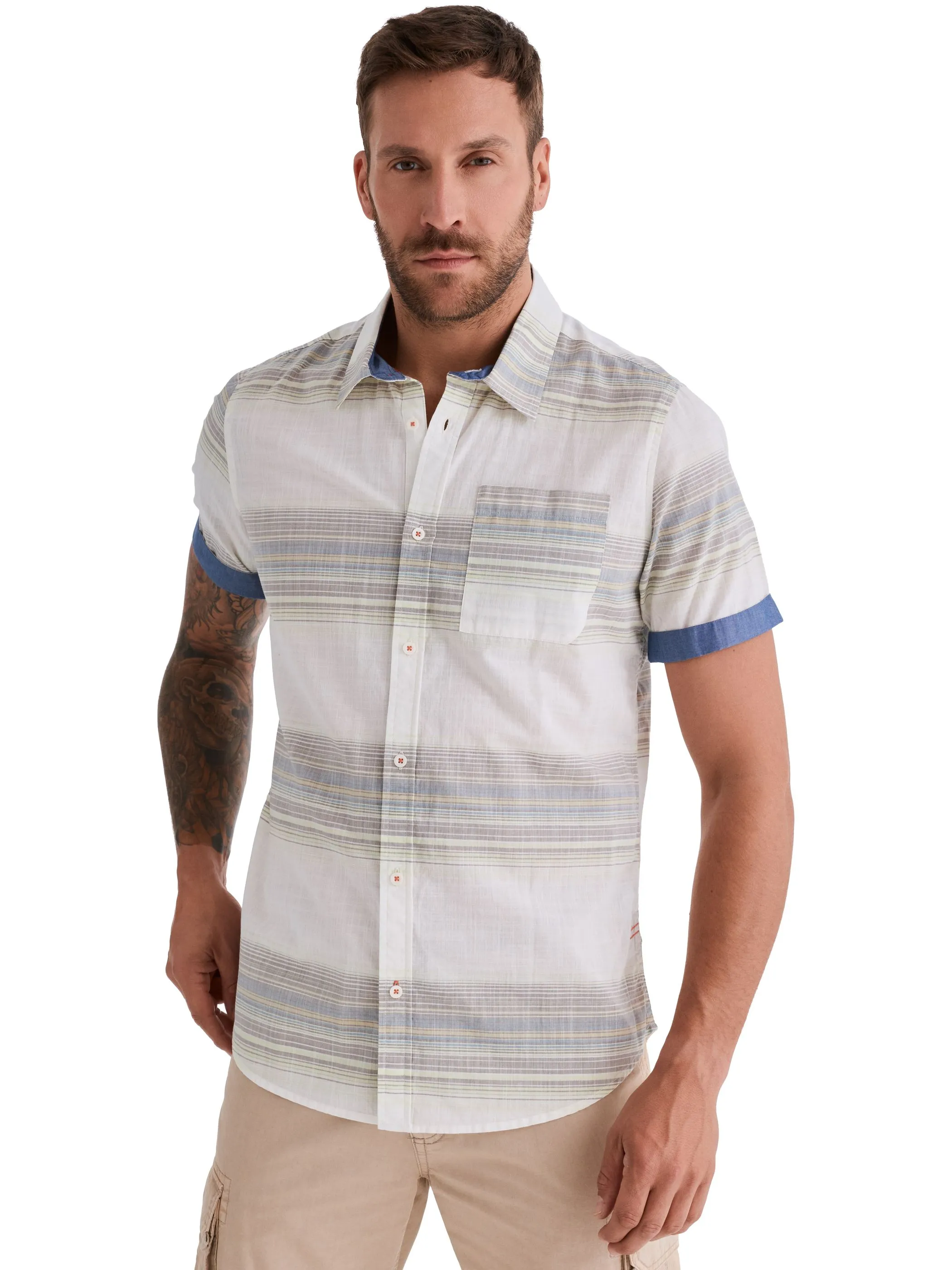 HERO by John Medoox 73110760009156 He. Bluse/Hemd, Gelb 928374 9156 1