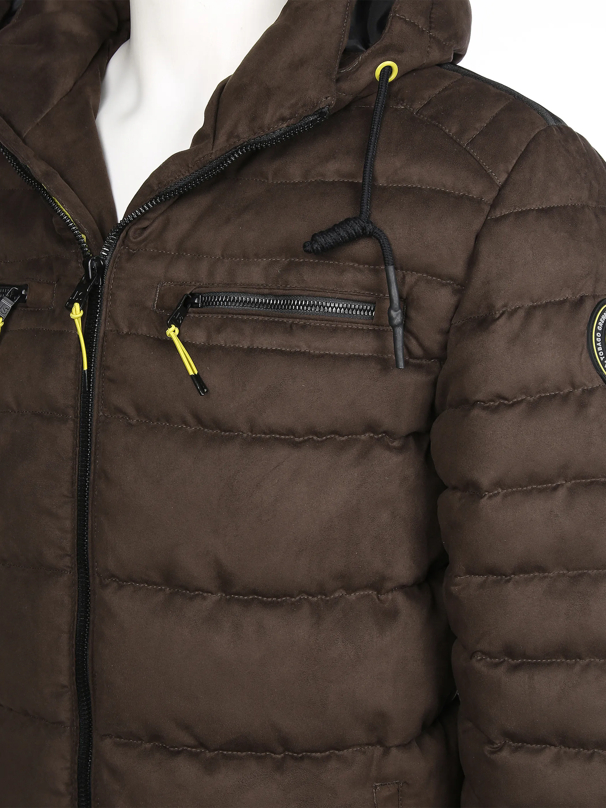 Jim Spencer He. Velour-Steppjacke Grün 856100 KHAKI 3