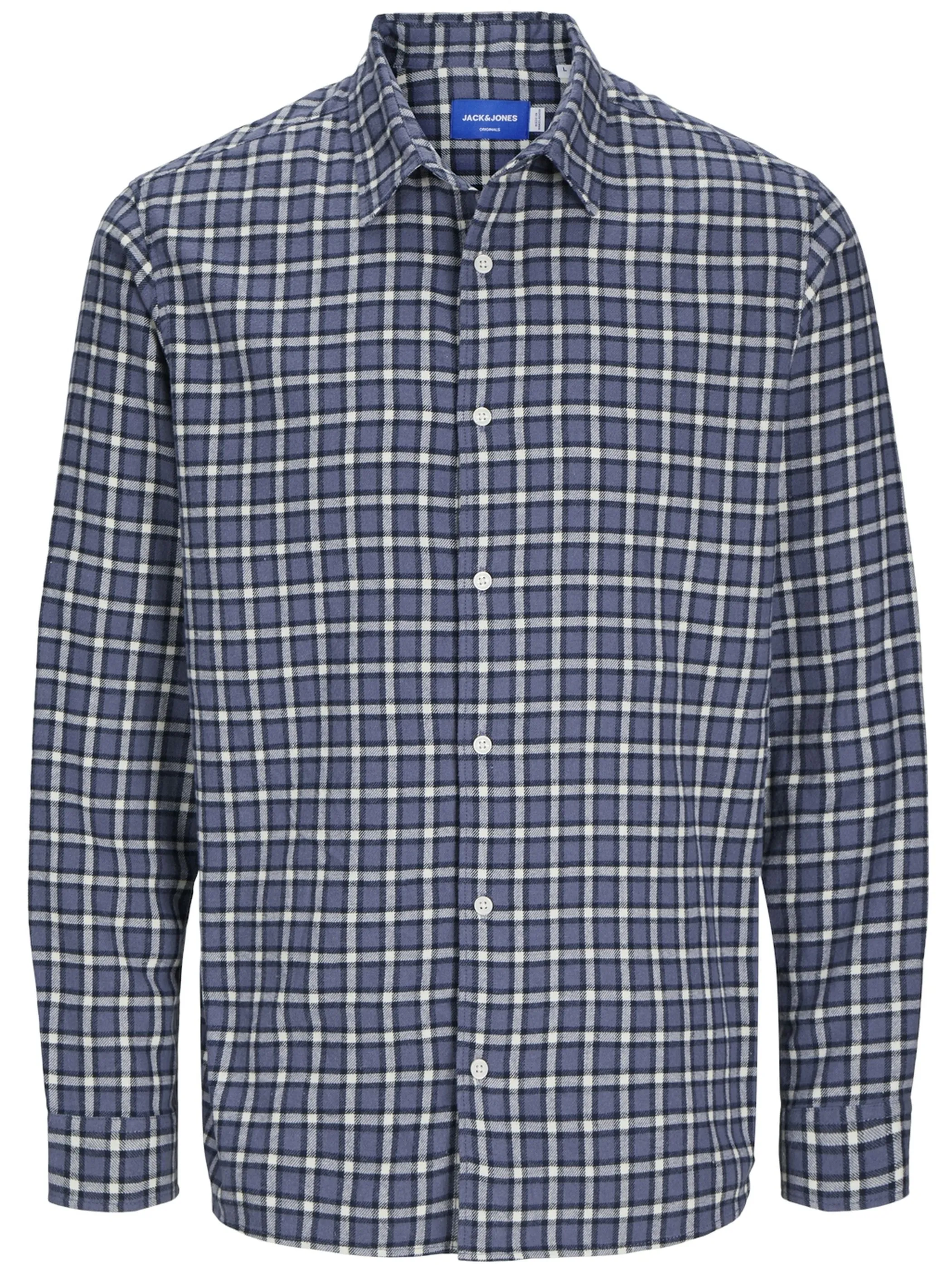 Jack Jones 12260776 JORJOSHUA FLANNEL CHE Blau 898904 175880 1