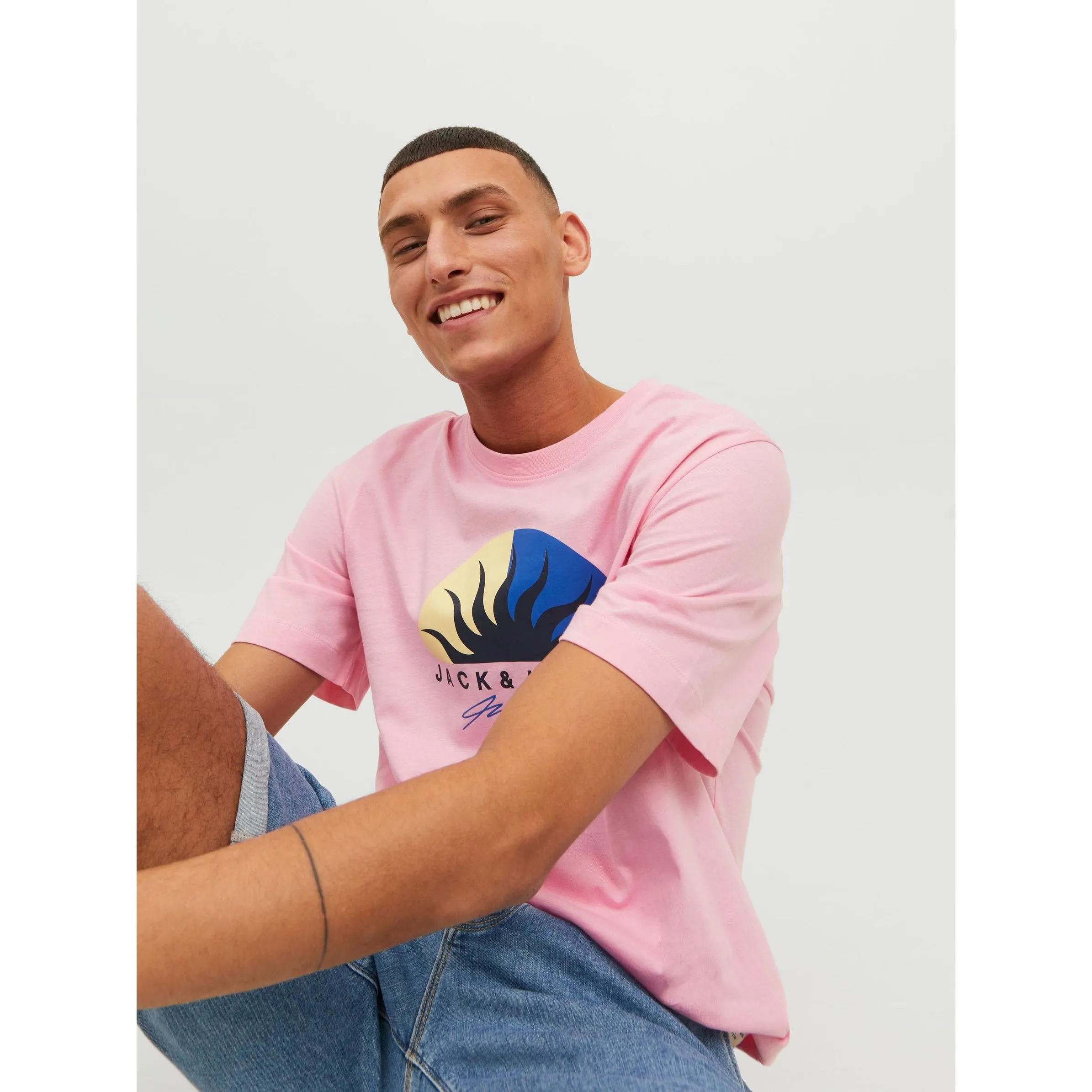 Jack Jones 12234214 JORTULUM LOGO TEE SS Rosa 877752 176927 5