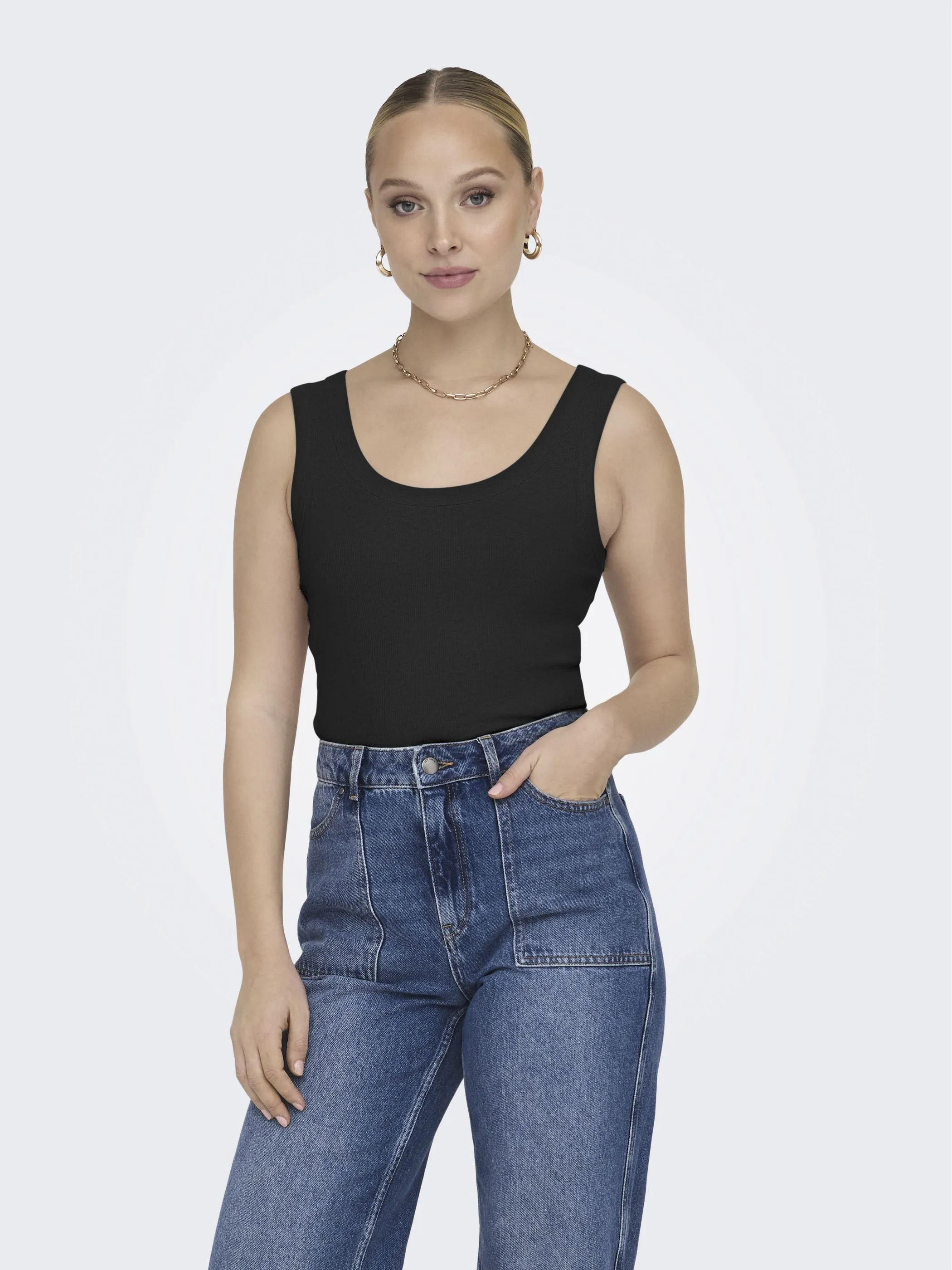 Only 15353650 ONLEASY S/L TANK TOP Schwarz 907098 177911 3