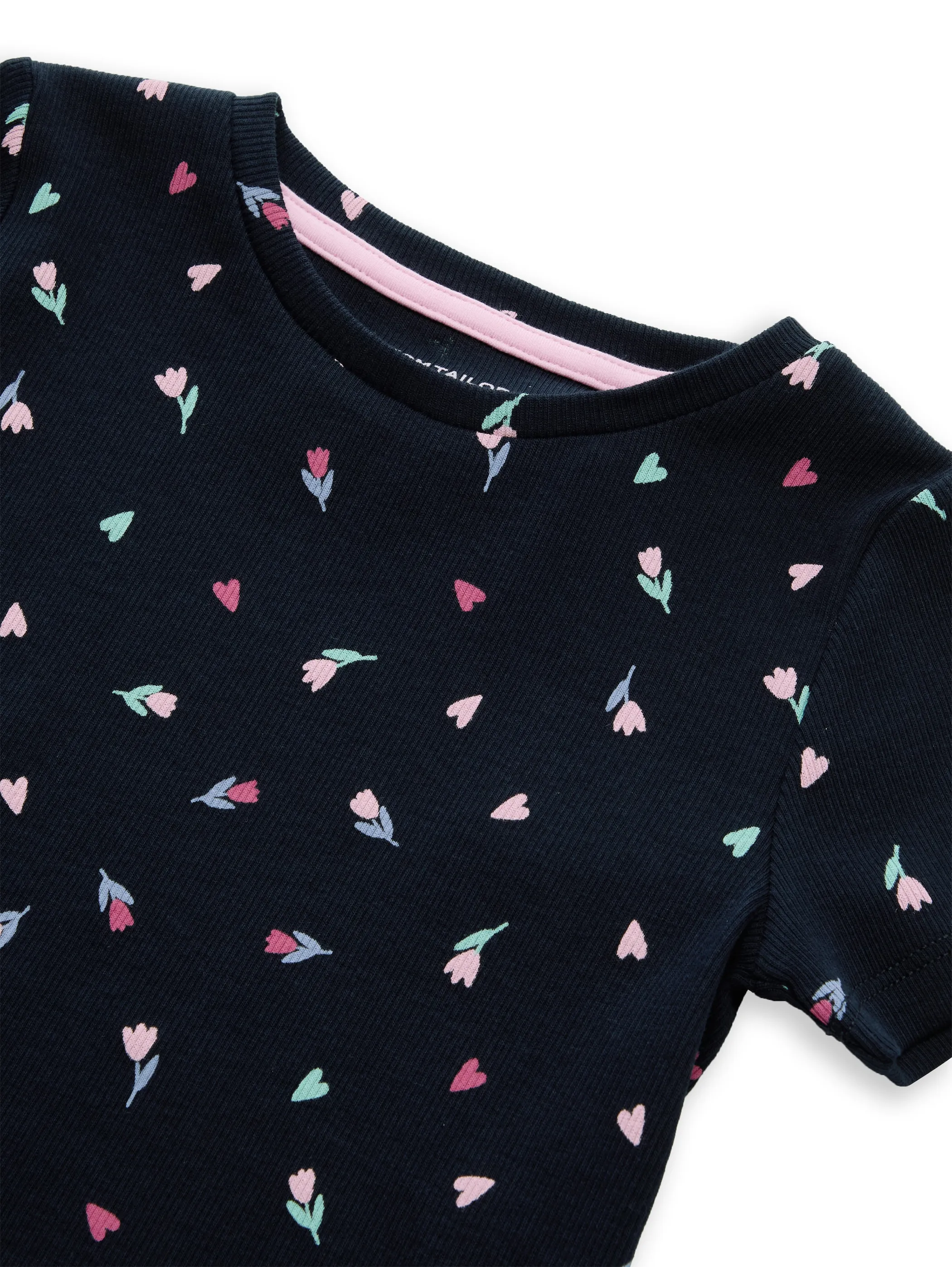Tom Tailor 1049868 all over printed rib t-shirt Blau 927832 39504 3