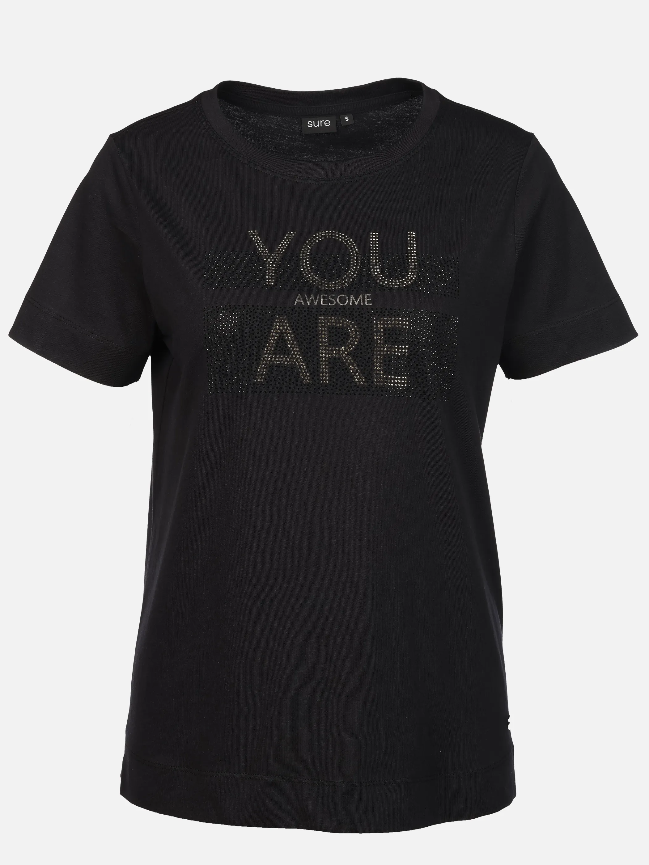 Sure Da-T-Shirt m. Straß Schwarz 926283 BLACK 1