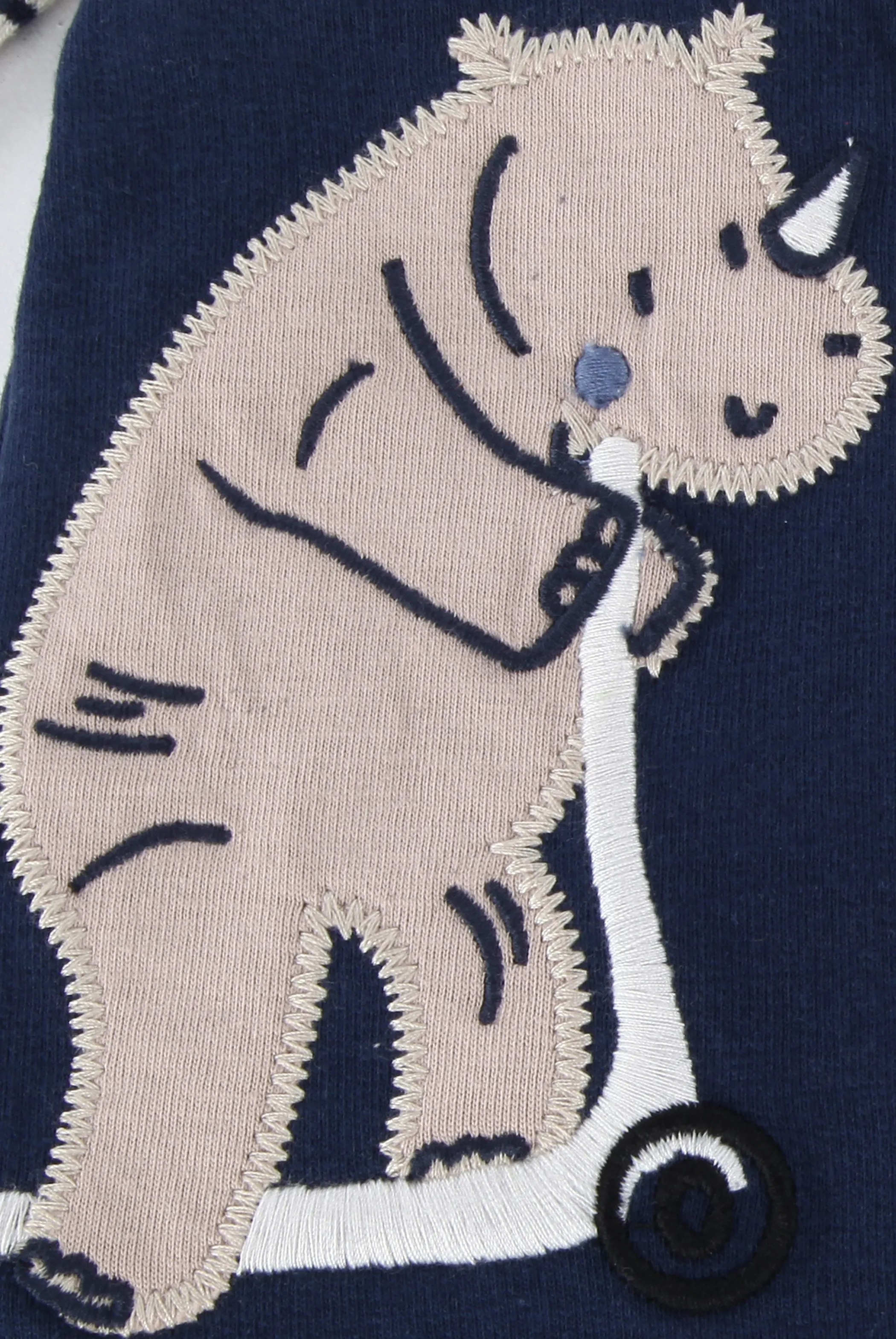 Bubble Gum BJ Set Longsleeve,Romper mit Tieren Patches, blau Blau 921565 BLAU 4