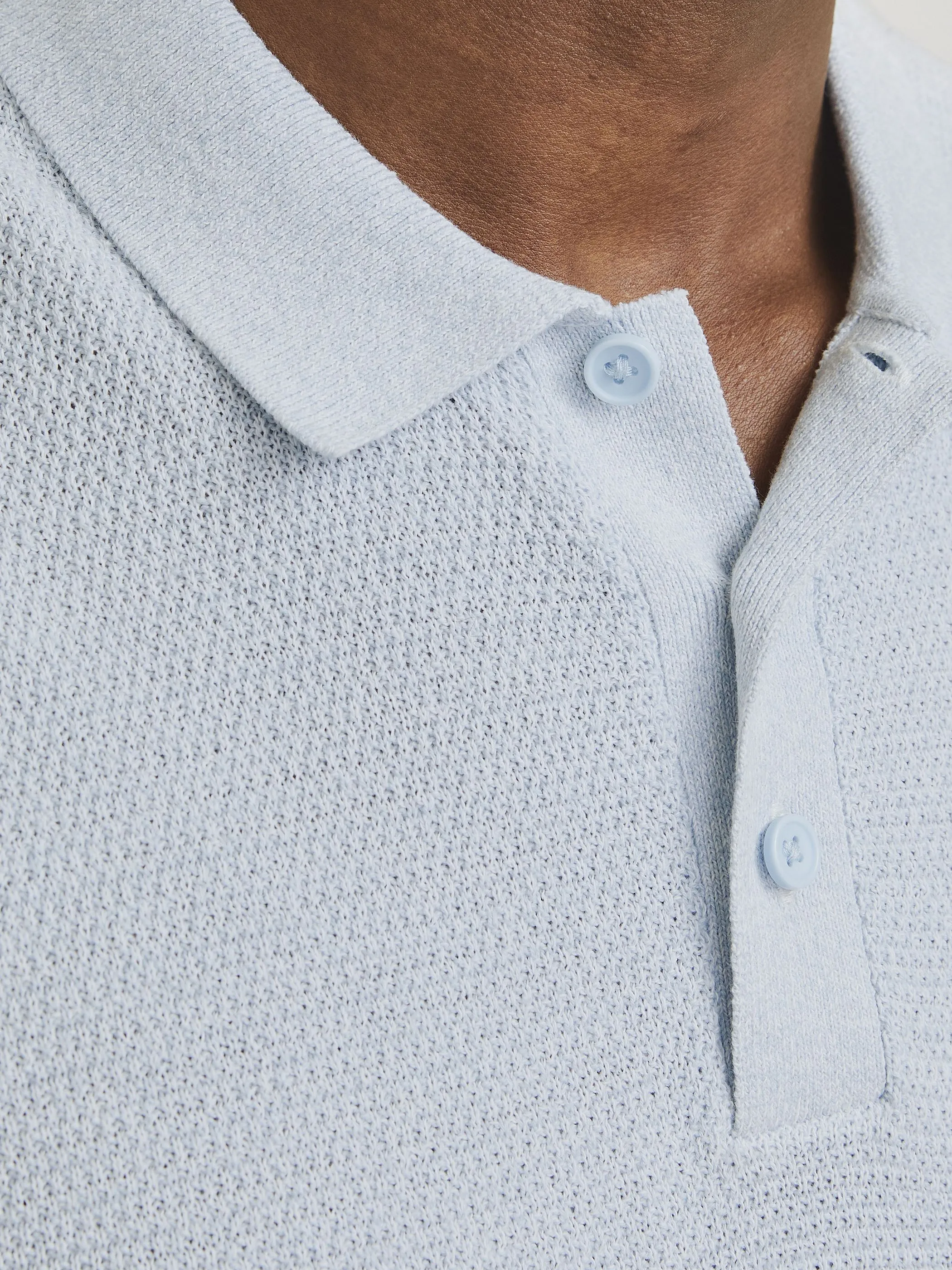 Jack Jones 12268281 JJEGEORGE KNIT POLO S Blau 903405 175780001 4