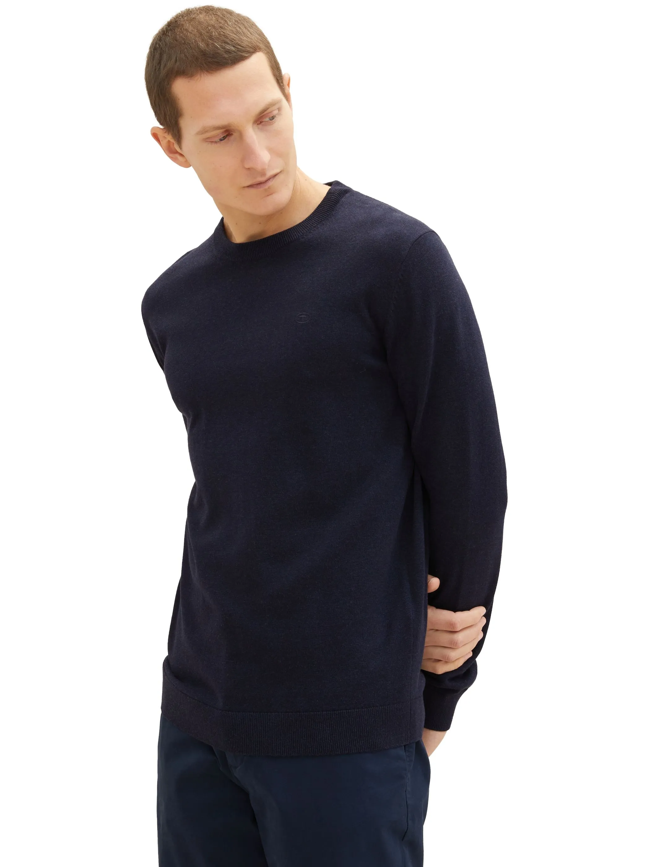 Tom Tailor 1038426 NOS basic crewneck knit Blau 887496 13160 Tom Tailor 1038426 NOS basic crewneck knit Blau 887496 13160