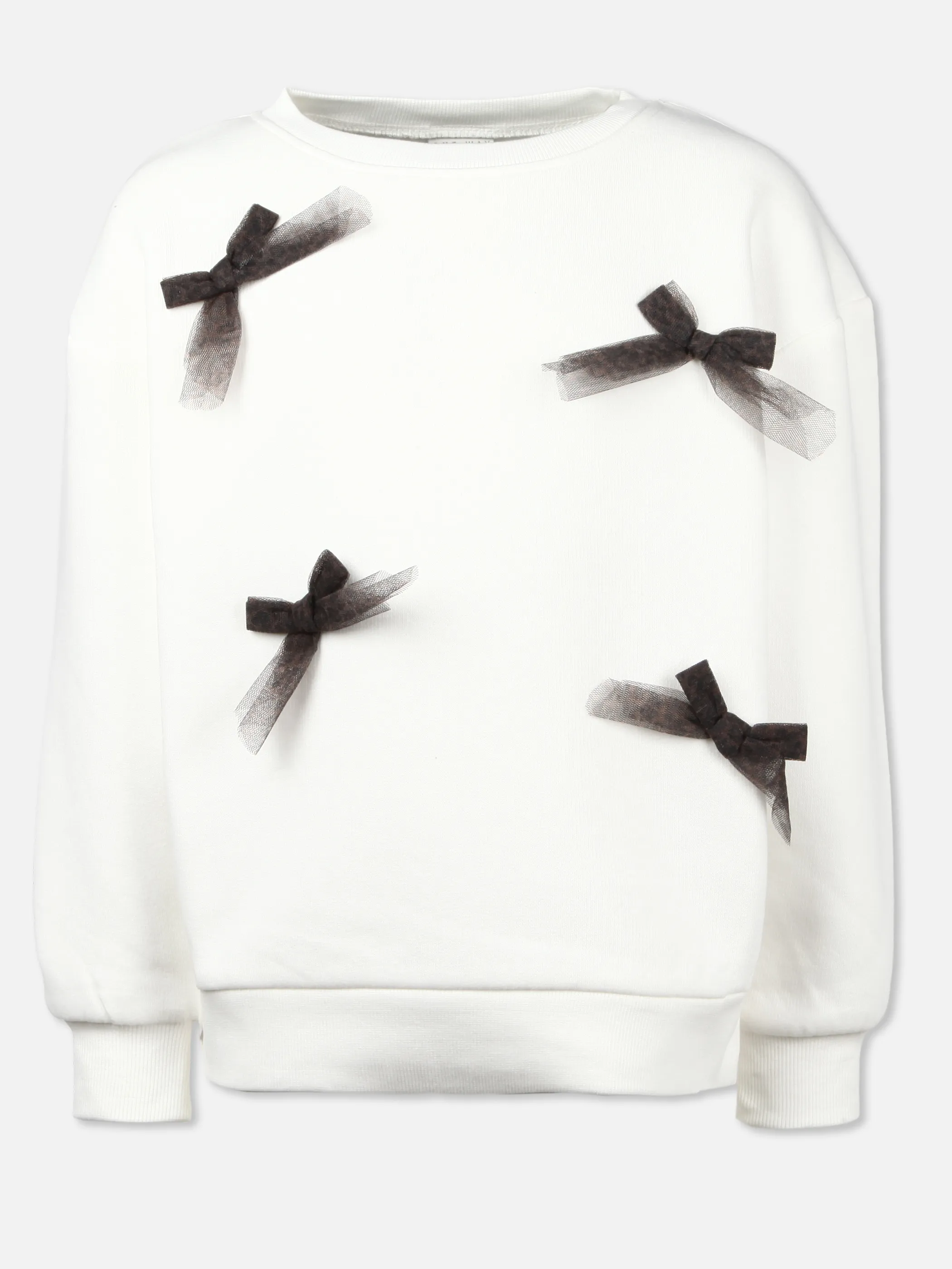 One Way KM Sweatshirt mit Tüllschleifen in offwhite Weiß 932170 WEIß 1
