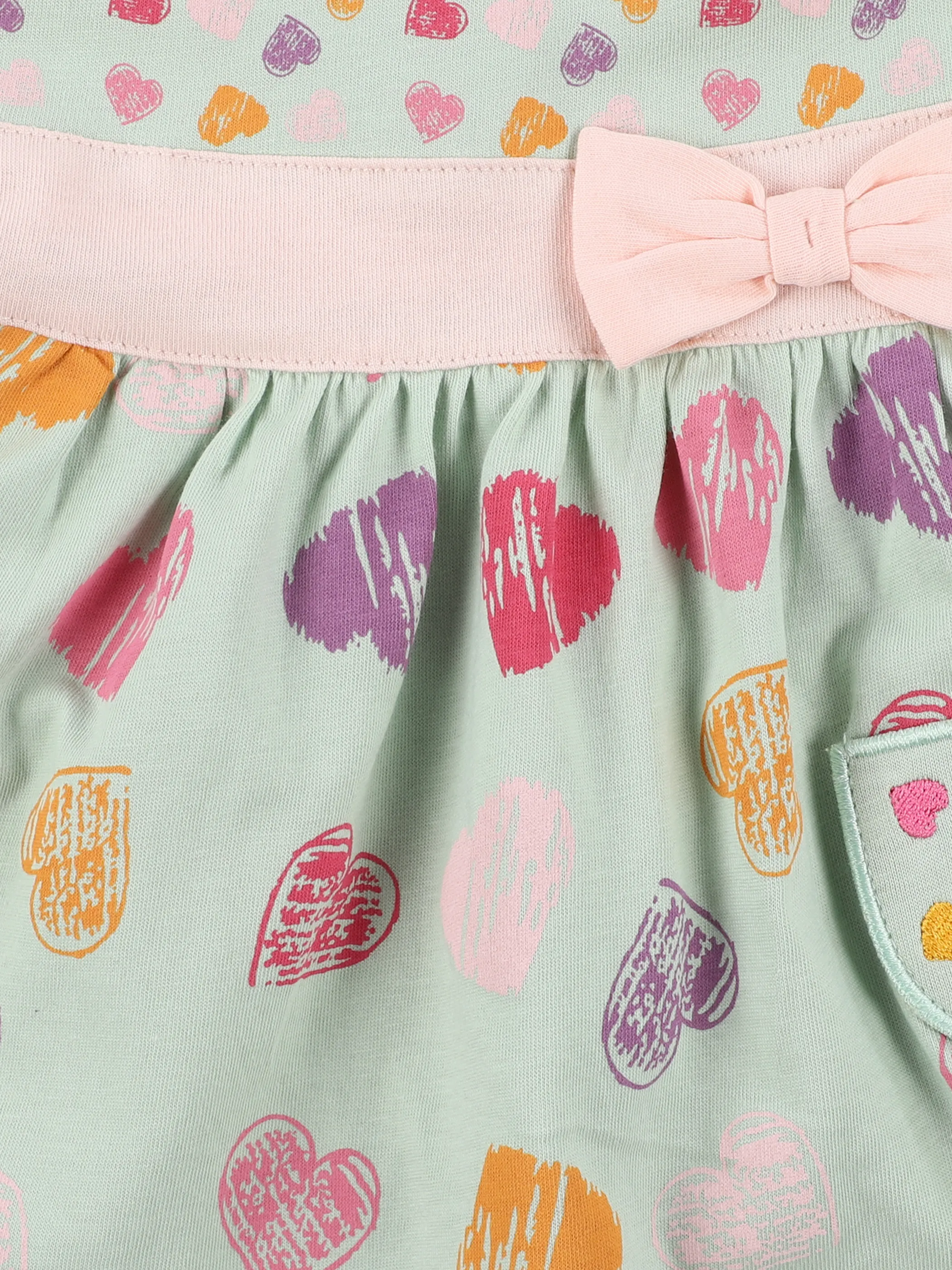 Bubble Gum BM Kleid mit Streifen und AOP Grün 875580 GRÜN GEM. 3