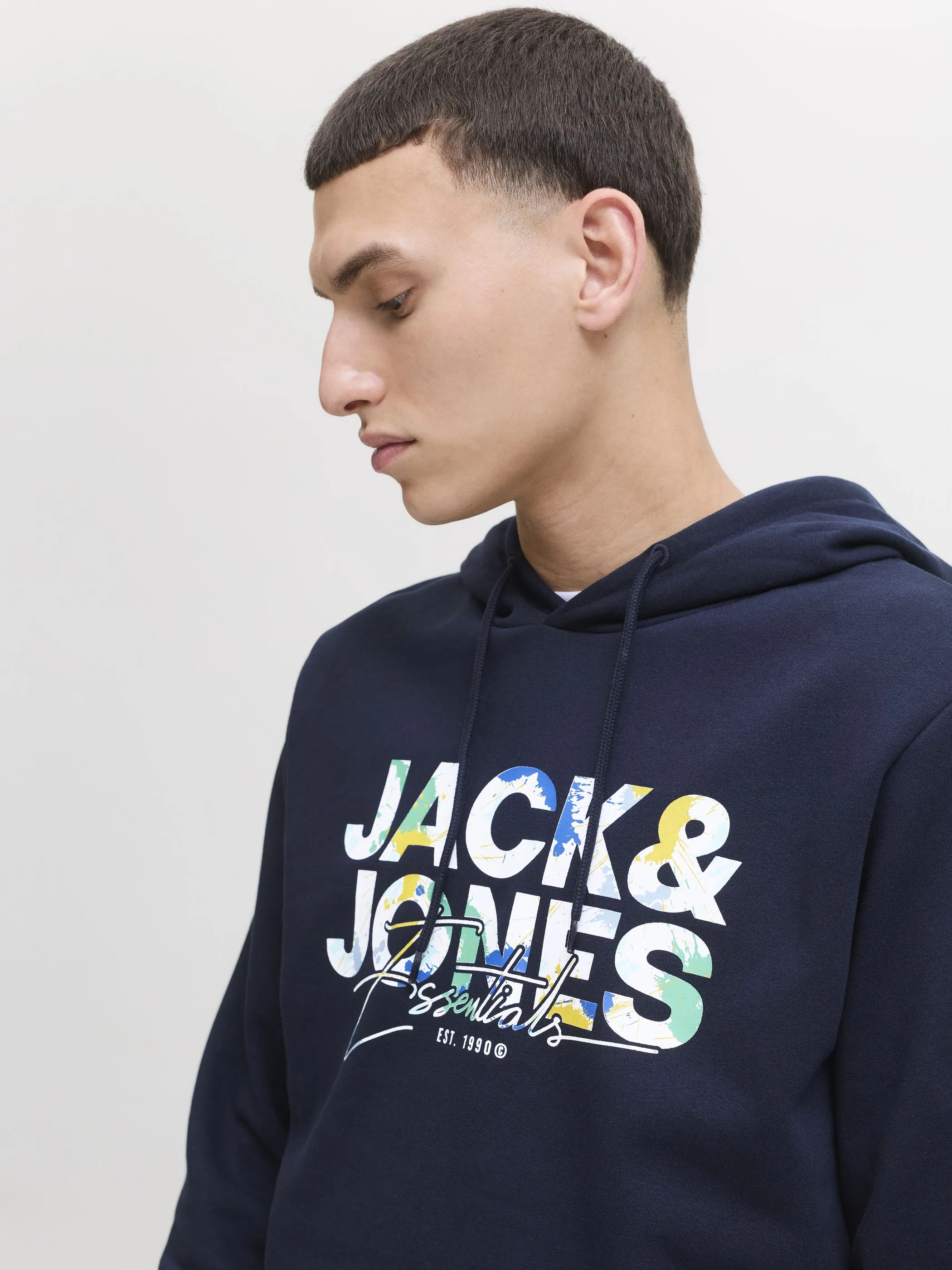 Jack Jones 12279119 JJGEPLAS SWEAT HOOD Schwarz 913159 175917 Jack Jones 12279119 JJGEPLAS SWEAT HOOD Schwarz 913159 175917