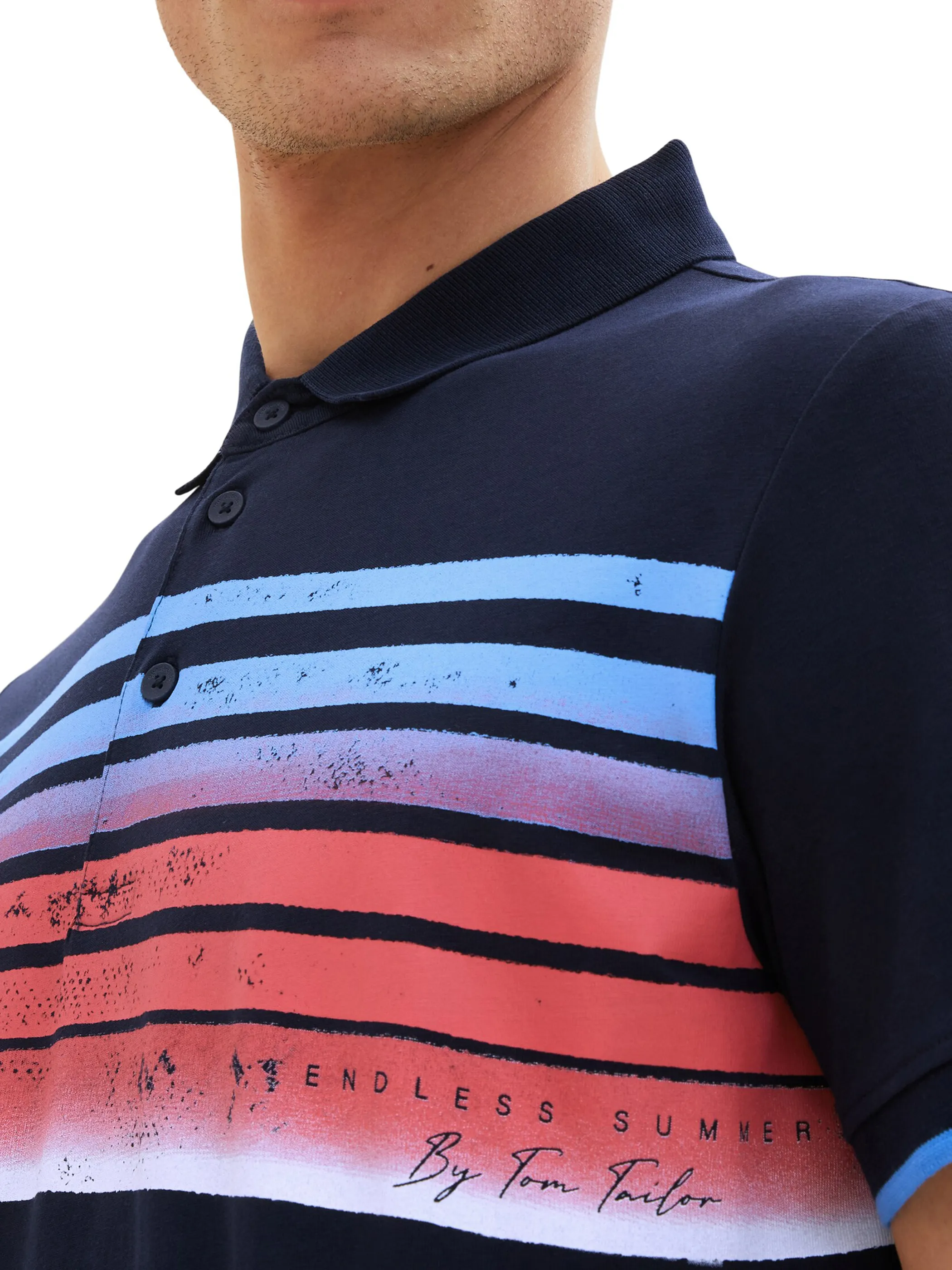 Tom Tailor 1037278 printed polo Blau 880534 10668 3 Tom Tailor 1037278 printed polo Blau 880534 10668 3
