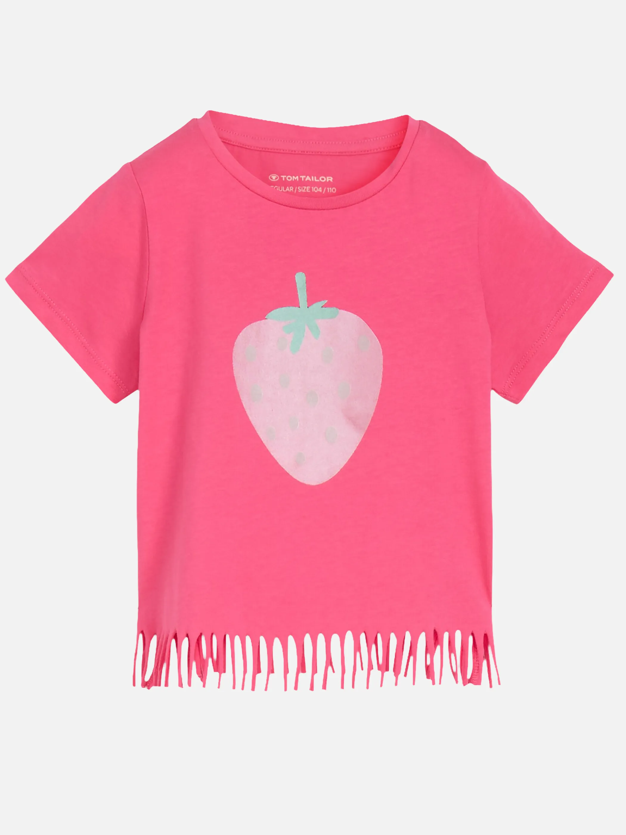 Tom Tailor 1049936 printed fringe t-shirt Pink 927858 11821 1