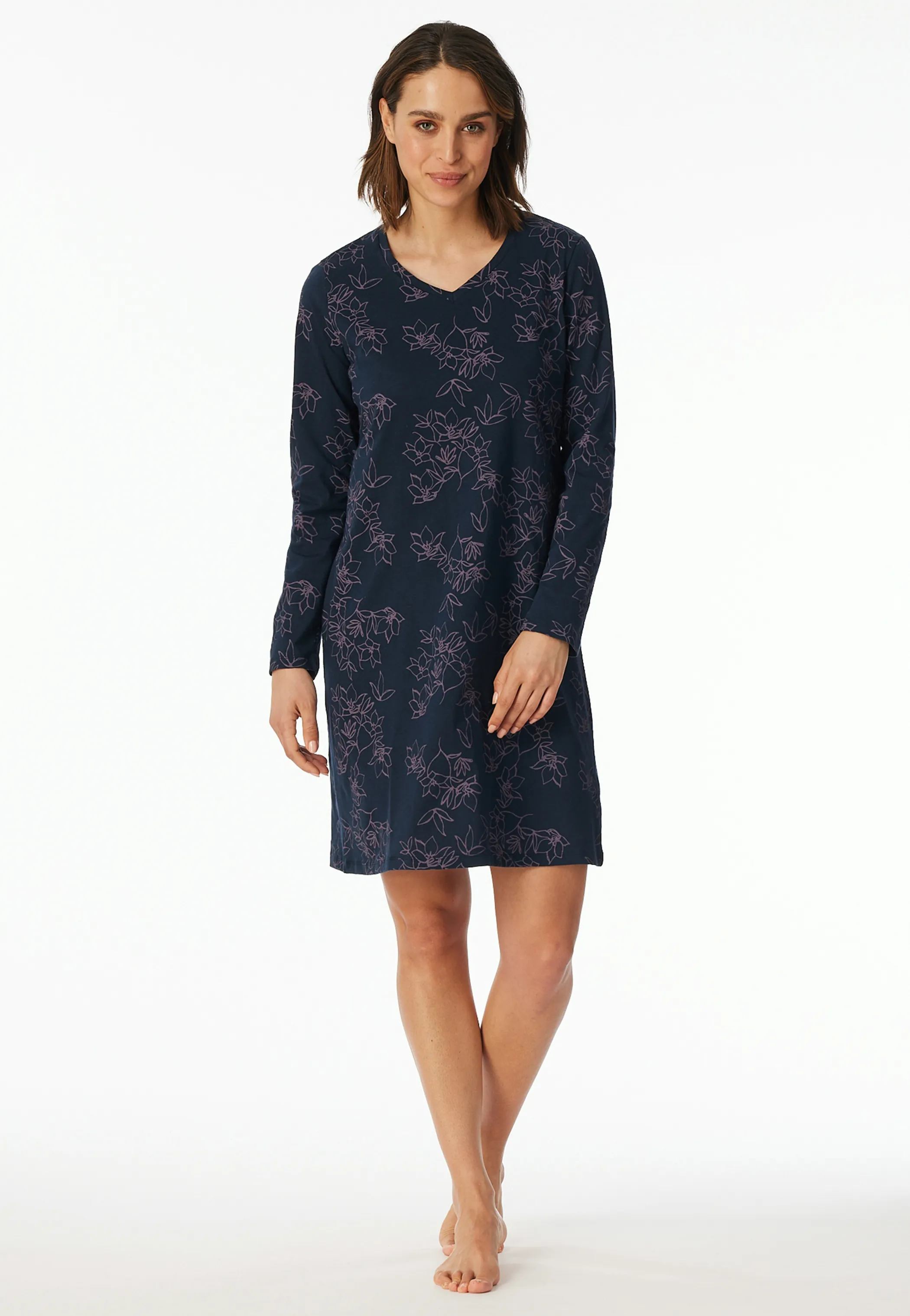 UNCOVER by Schiesser 182851 Da Sleepshirt 1/1 Arm, 95cm Blau 901319 804 3