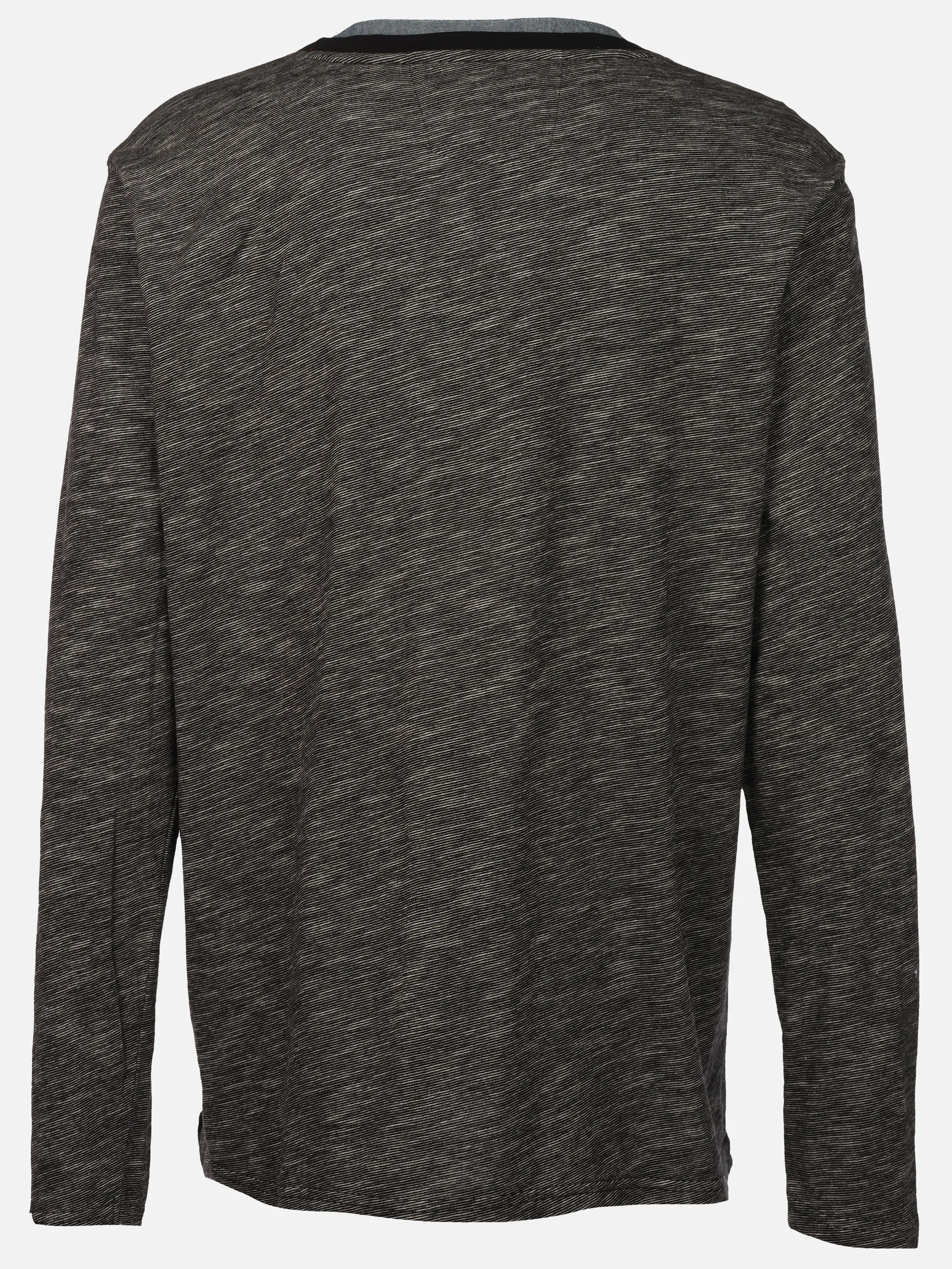 Jim Spencer He. Henleyshirt 1/1 Arm 2in1 Schwarz 857757 BLACK 2