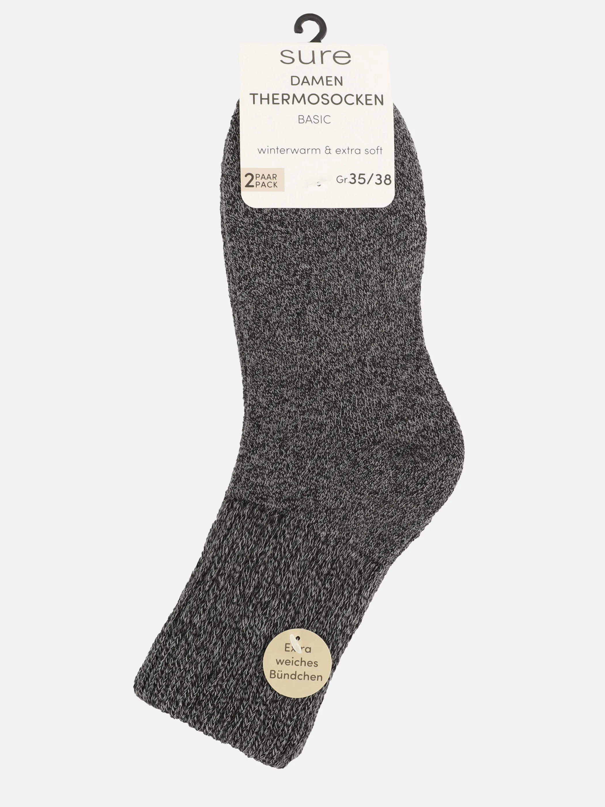 Sure Da. Thermosocken 2er mel. Grau 914706 GRAU 3
