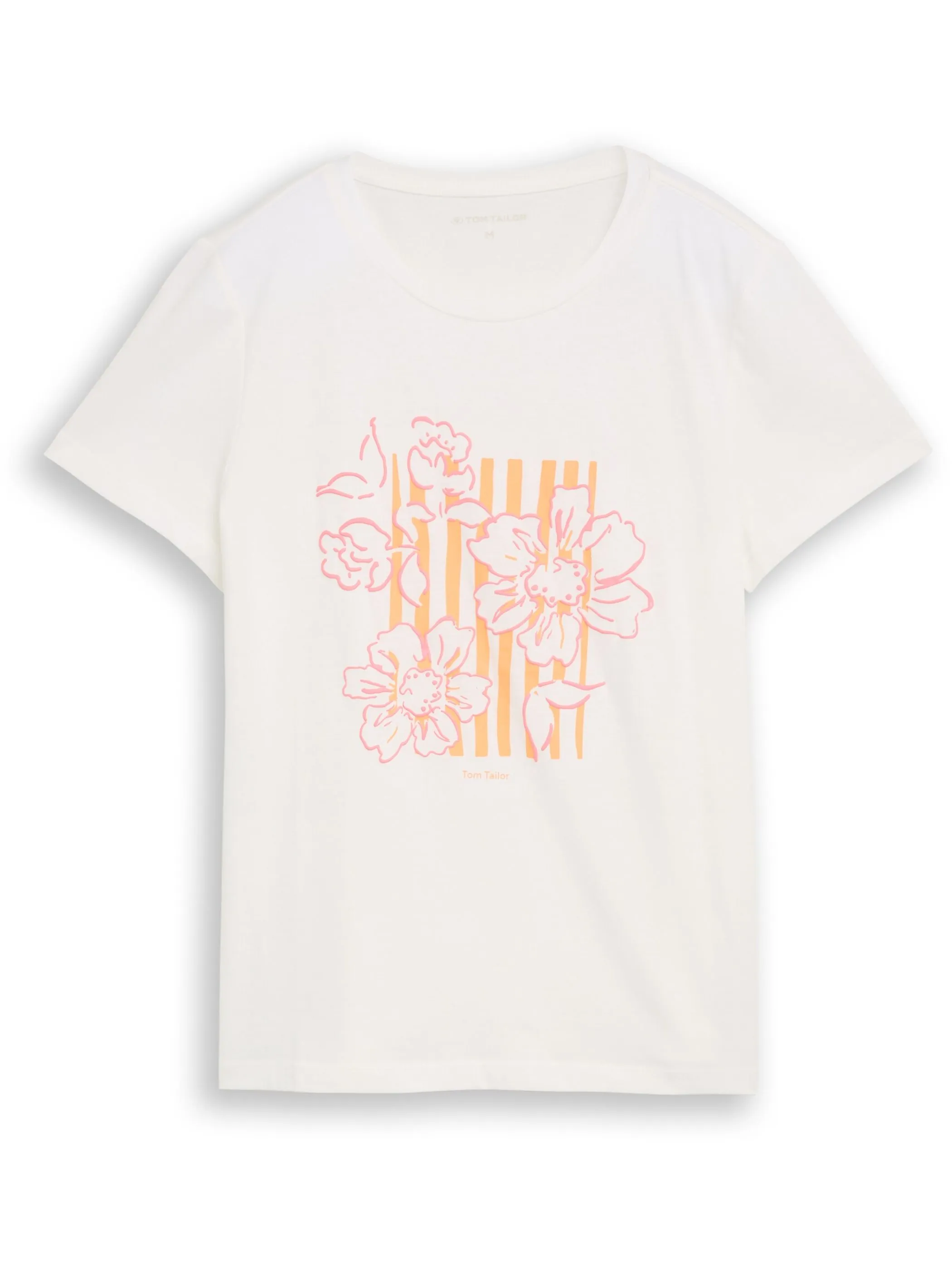 Tom Tailor 1051217 T-Shirt basic with print Weiß 926010 10315 5