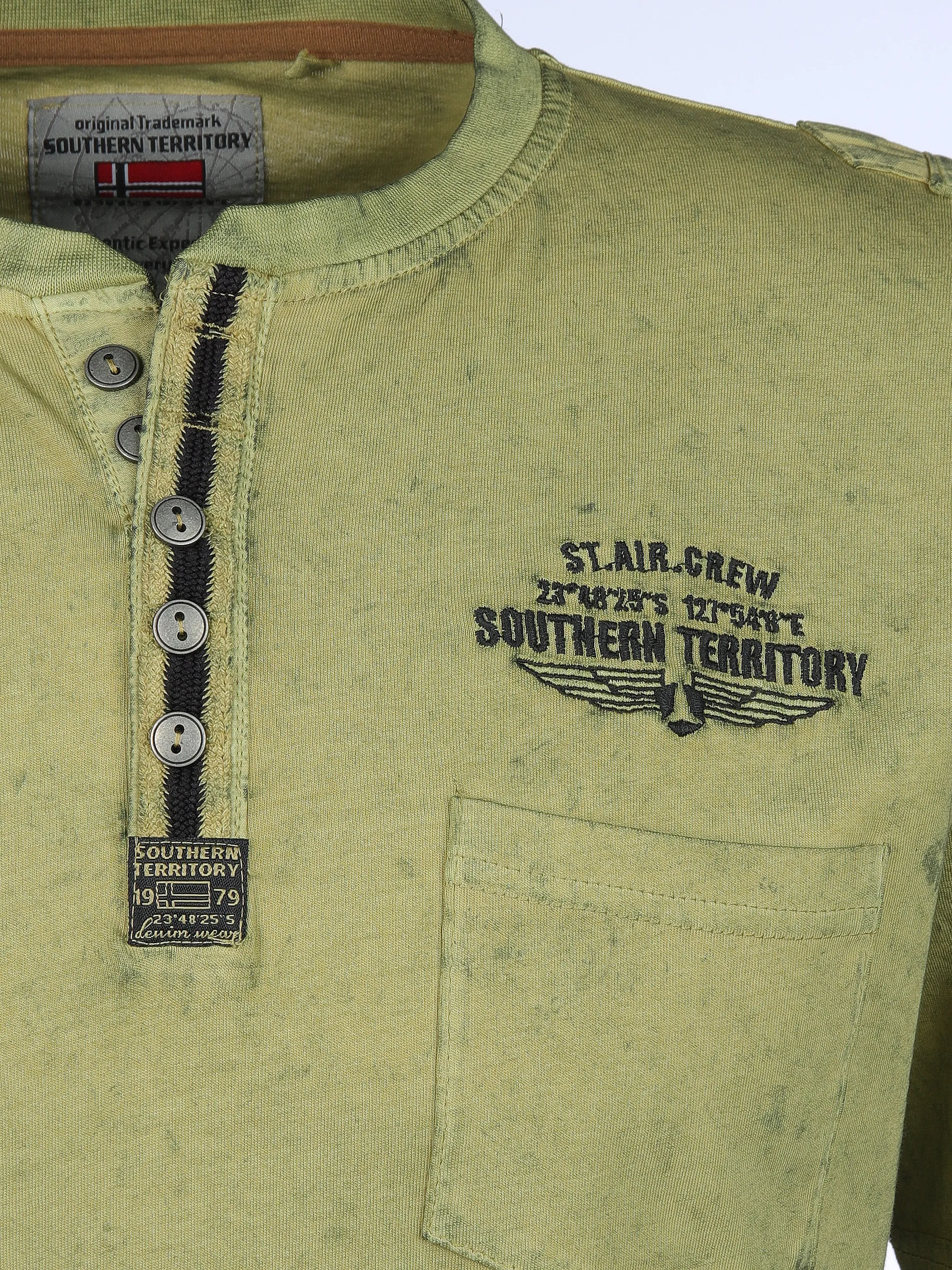 Southern Territory He. Henleyshirt 1/2 Arm washer Gelb 904163 LIM 3 Southern Territory He. Henleyshirt 1/2 Arm washer Gelb 904163 LIM 3