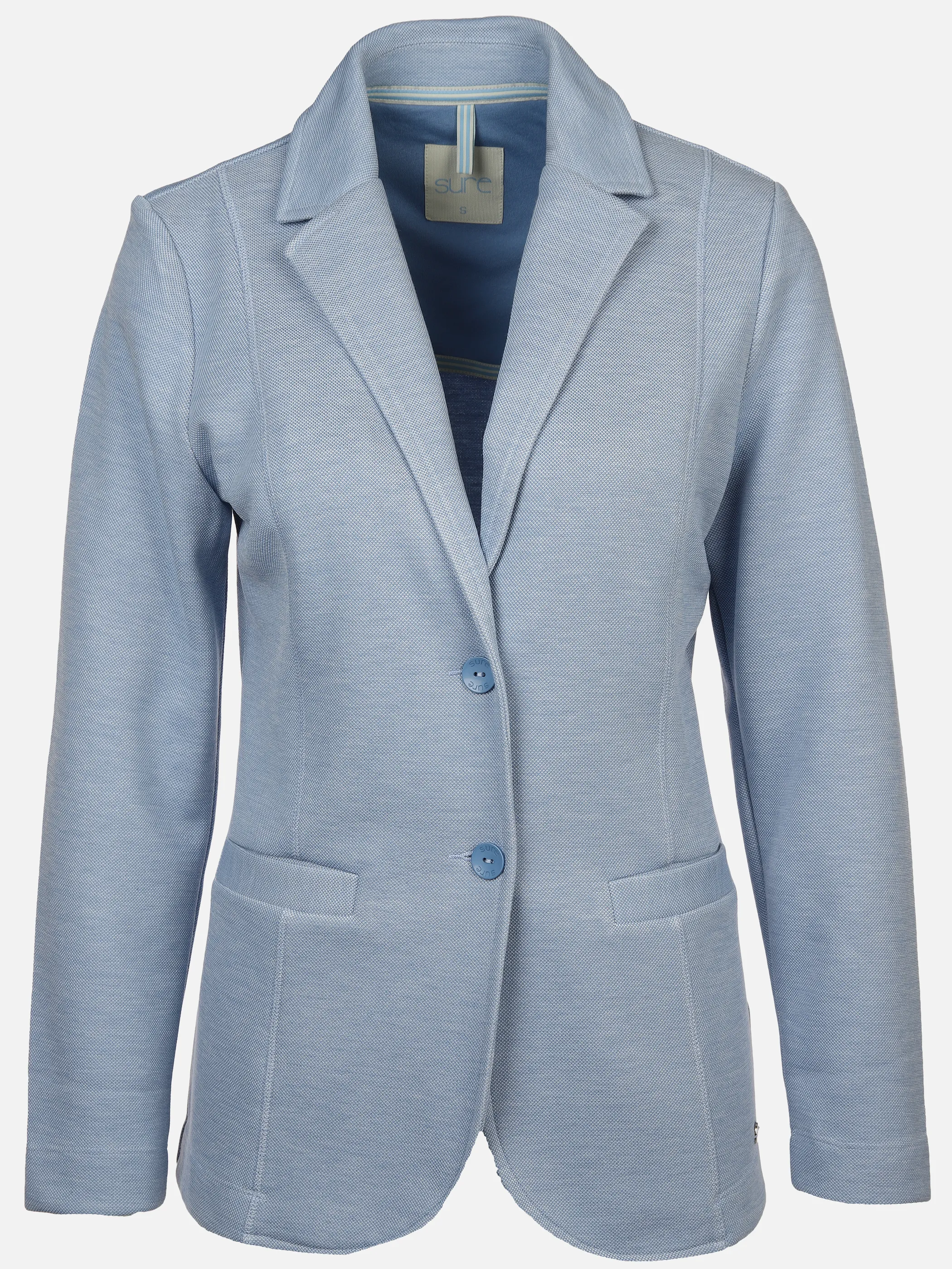 Sure Da-Jersey-Blazer m.2 Knöpfen Blau 878389 CORNFLOWER 1 Sure Da-Jersey-Blazer m.2 Knöpfen Blau 878389 CORNFLOWER 1