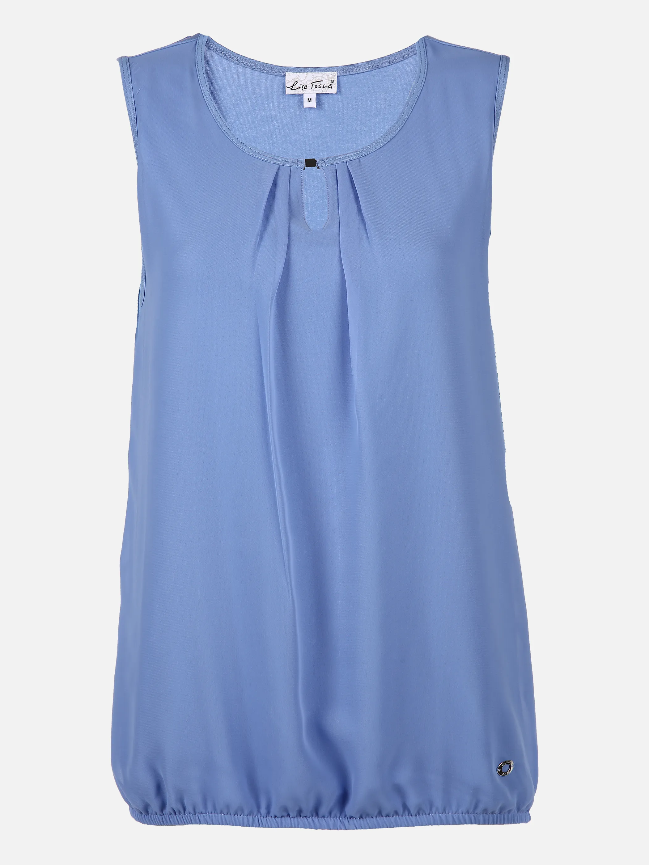 Lisa Tossa Da-Materialmix-Top m. Zierfalt Blau 822640 MID BLUE 1 Lisa Tossa Da-Materialmix-Top m. Zierfalt Blau 822640 MID BLUE 1