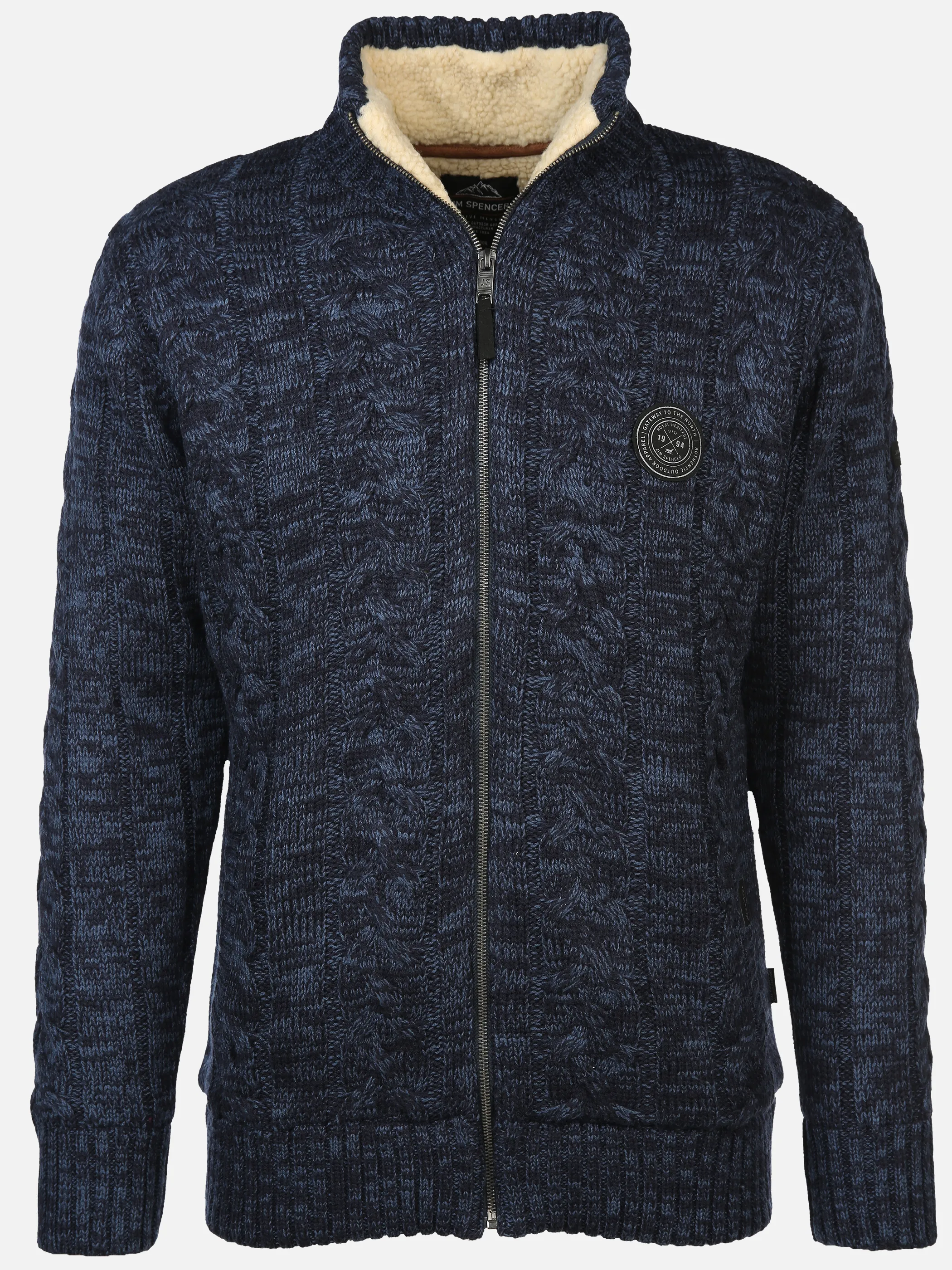 Jim Spencer He. Strickjacke wattiert Norweger Blau 900920 NAVY MEL 1 Jim Spencer He. Strickjacke wattiert Norweger Blau 900920 NAVY MEL 1