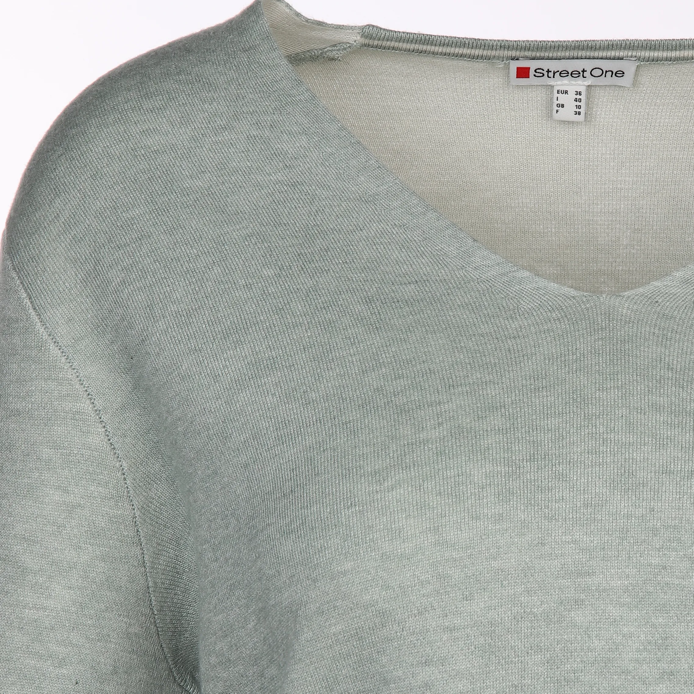 Street One A302365 LTD QR v-neck doubleface sweat Grün 884740 25035 3 Street One A302365 LTD QR v-neck doubleface sweat Grün 884740 25035 3